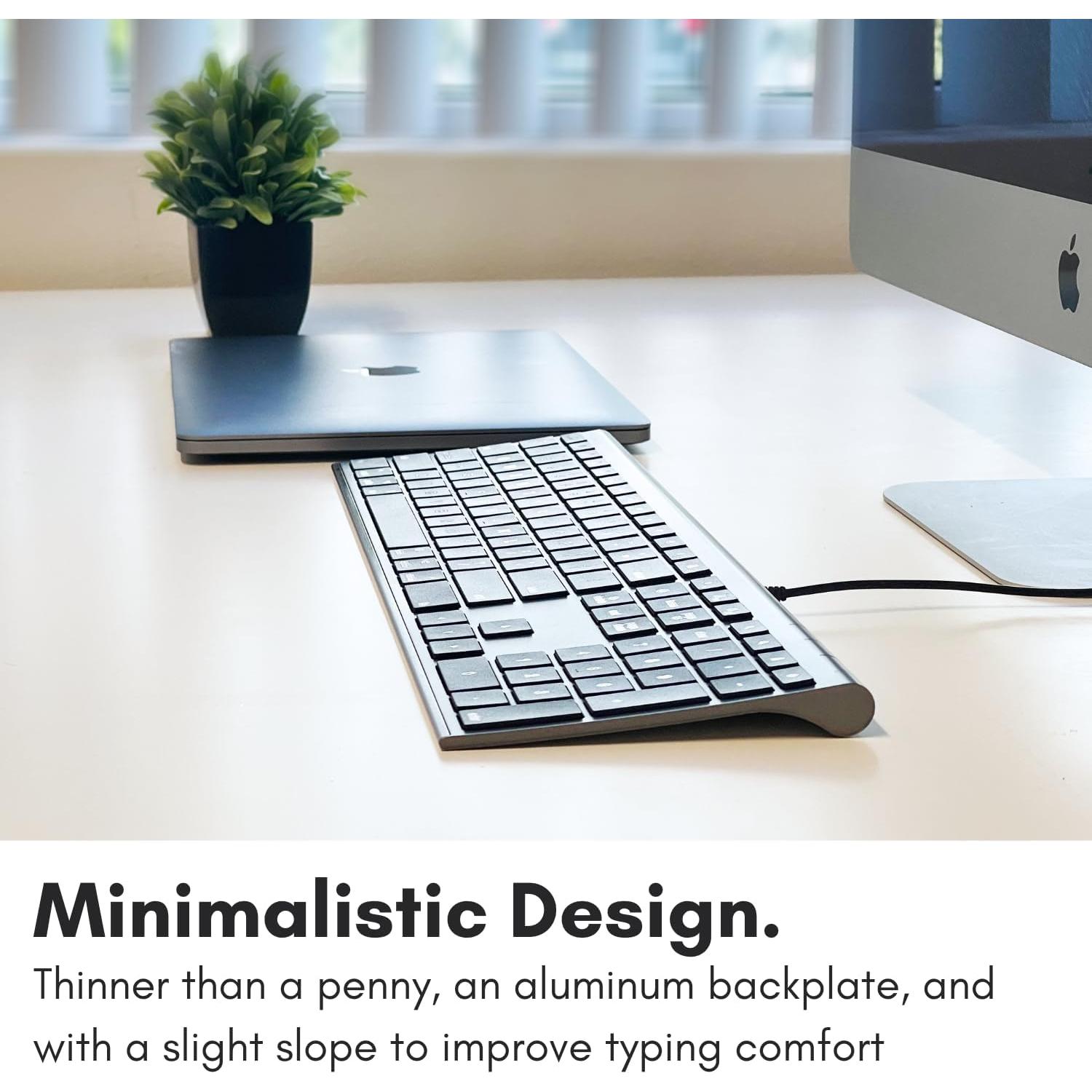 Teclado USB Macally Ultra Delgado - Gris Espacial