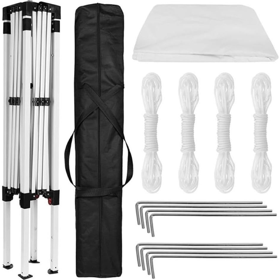 Carpa Plegable Flash Furniture 8x8 Blanca Resistente al Agua