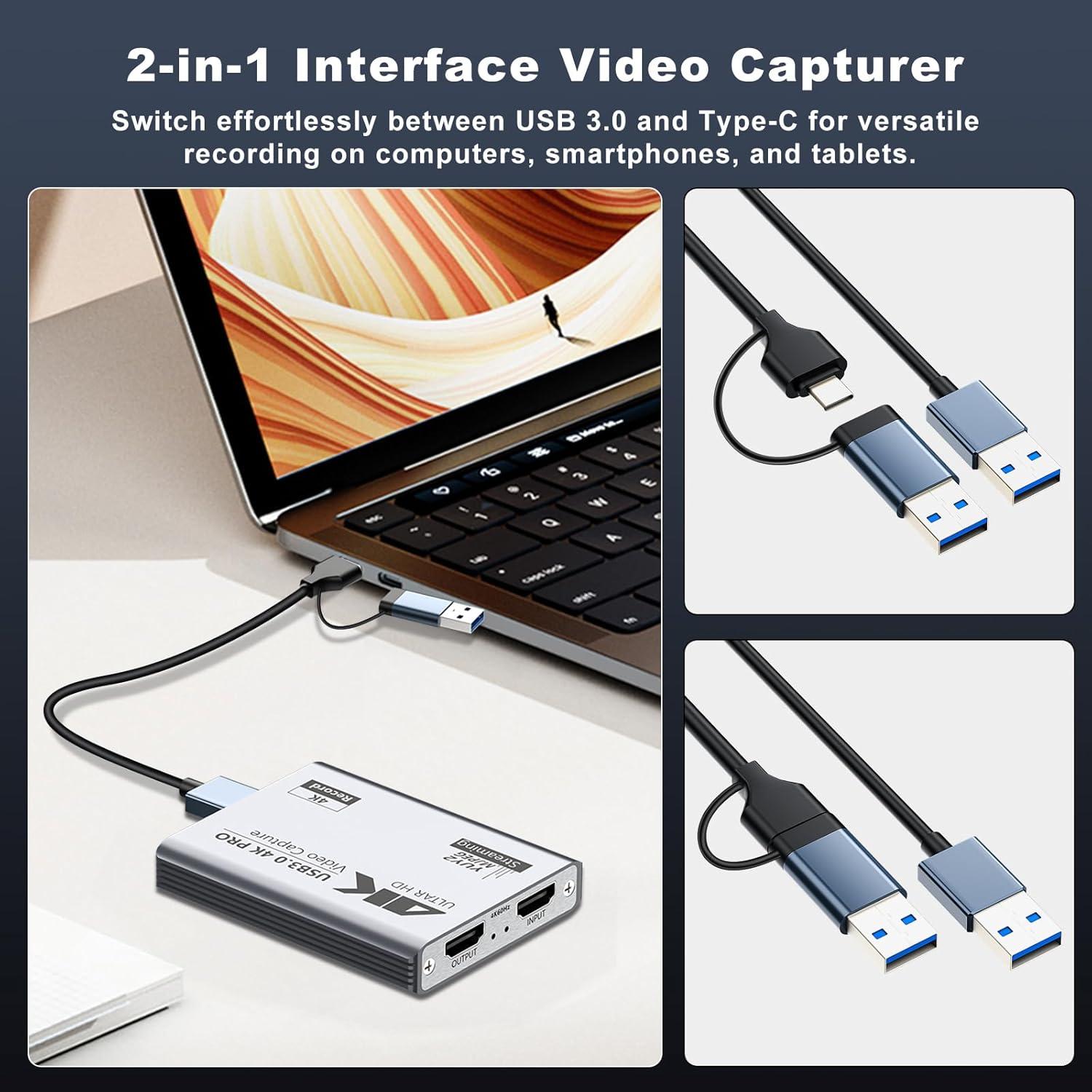 Tarjeta de Captura de Video BINZET TVCARD001 4K 60FPS USB 3.0