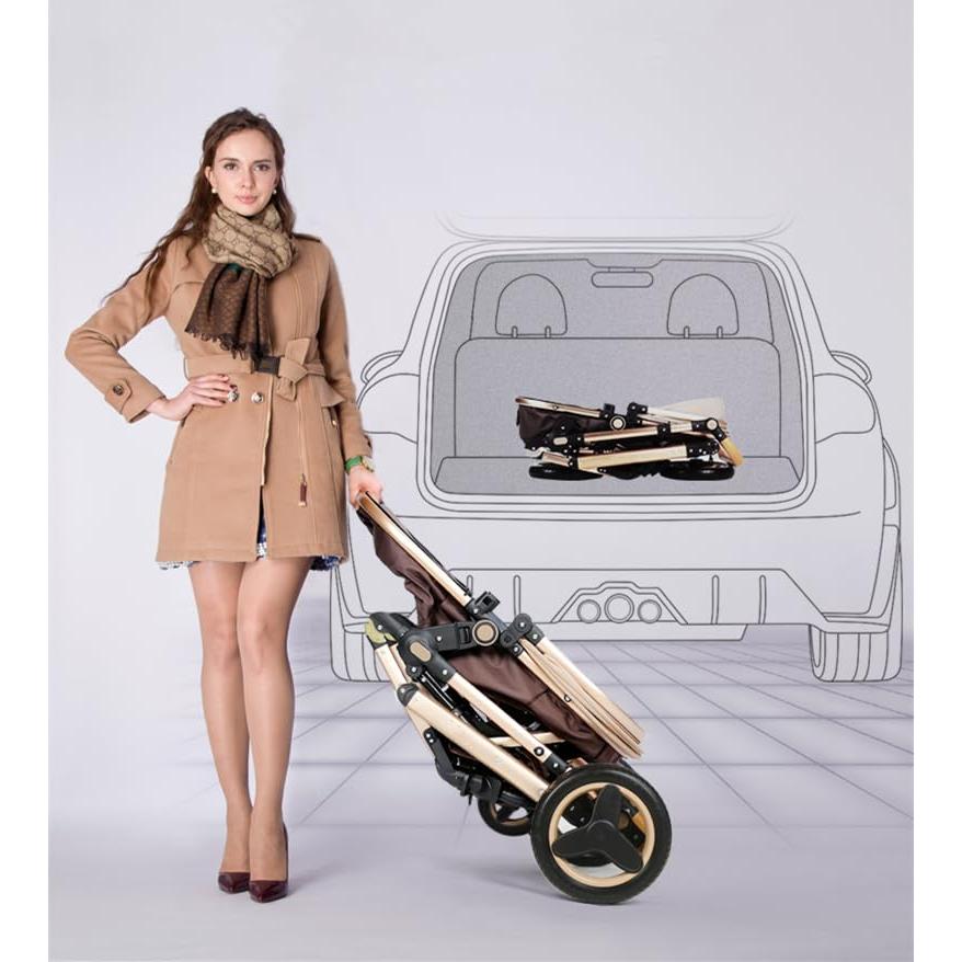 Cochecito de bebé Petit B612 2 en 1 Plegable Gris