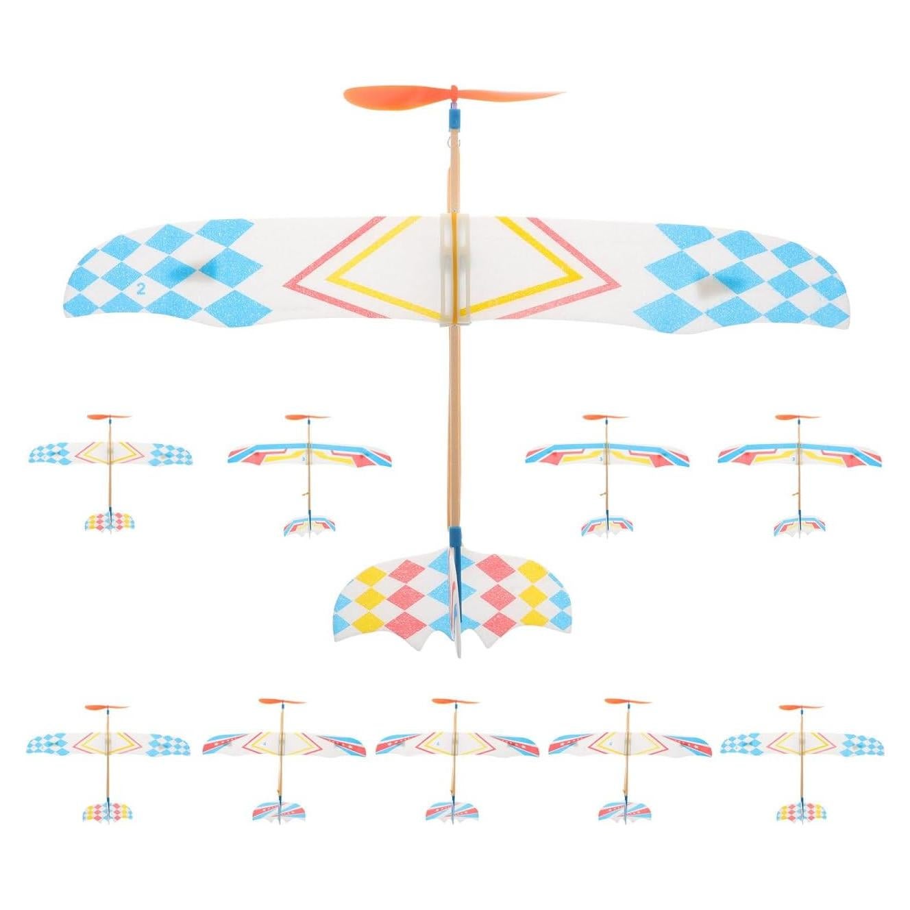 10 Piezas Juguete de Avión de Madera NUOBESTY 40.96x30.99cm