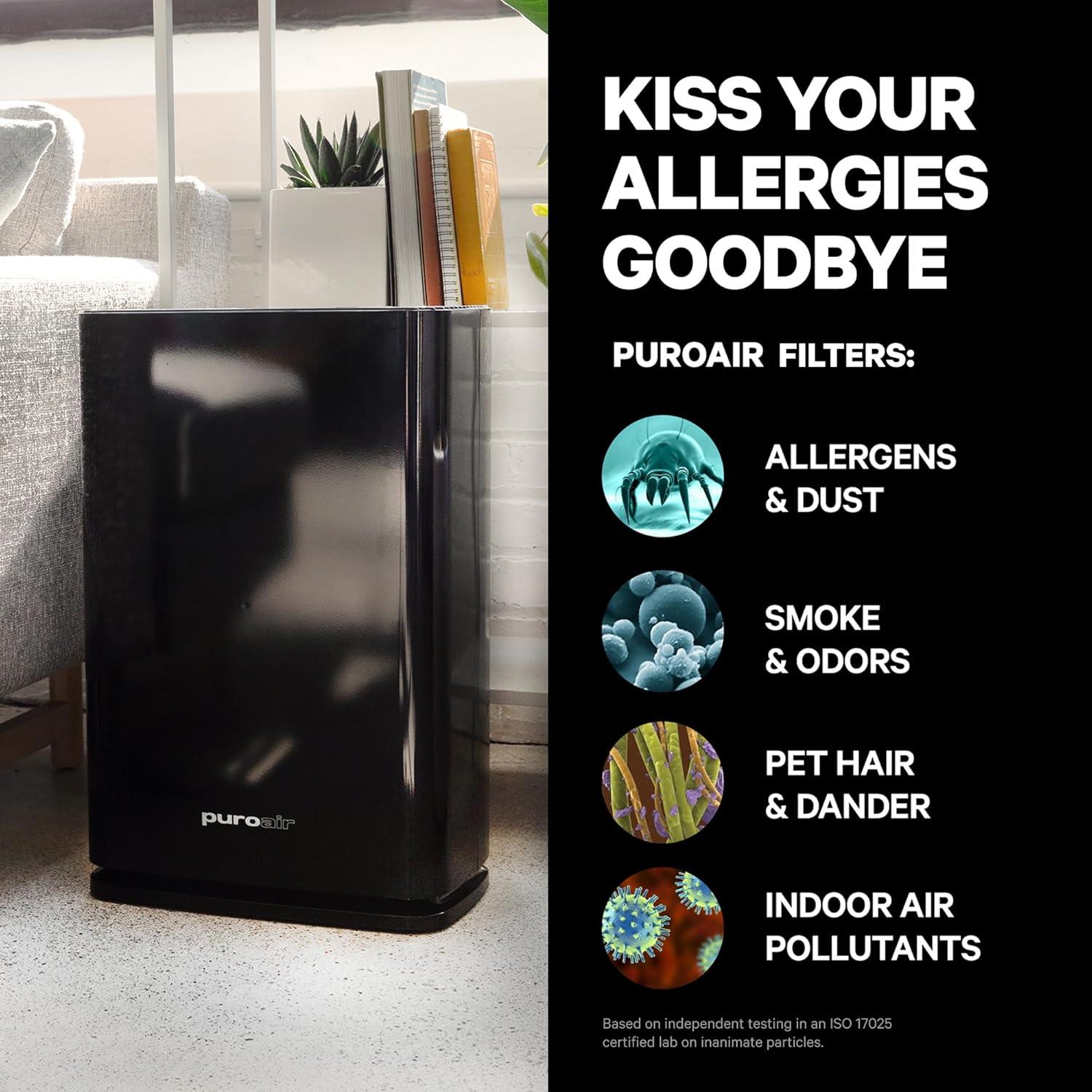 Purificador de Aire PuroAir 400 HEPA para Habitaciones Grandes