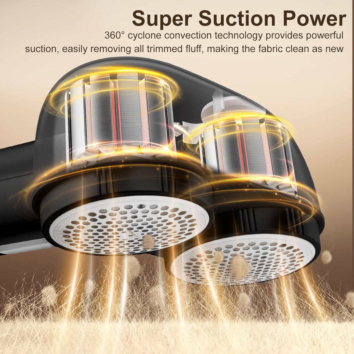 Raspador de Pelusa Eléctrico Handzee Negro - 2 Velocidades, 6 Cuchillas