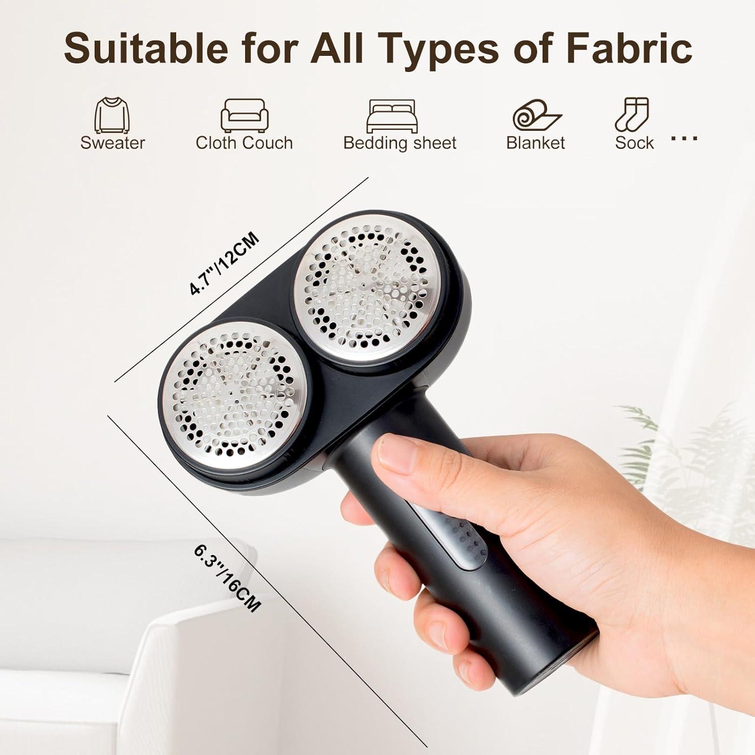 Raspador de Pelusa Eléctrico Handzee Negro - 2 Velocidades, 6 Cuchillas