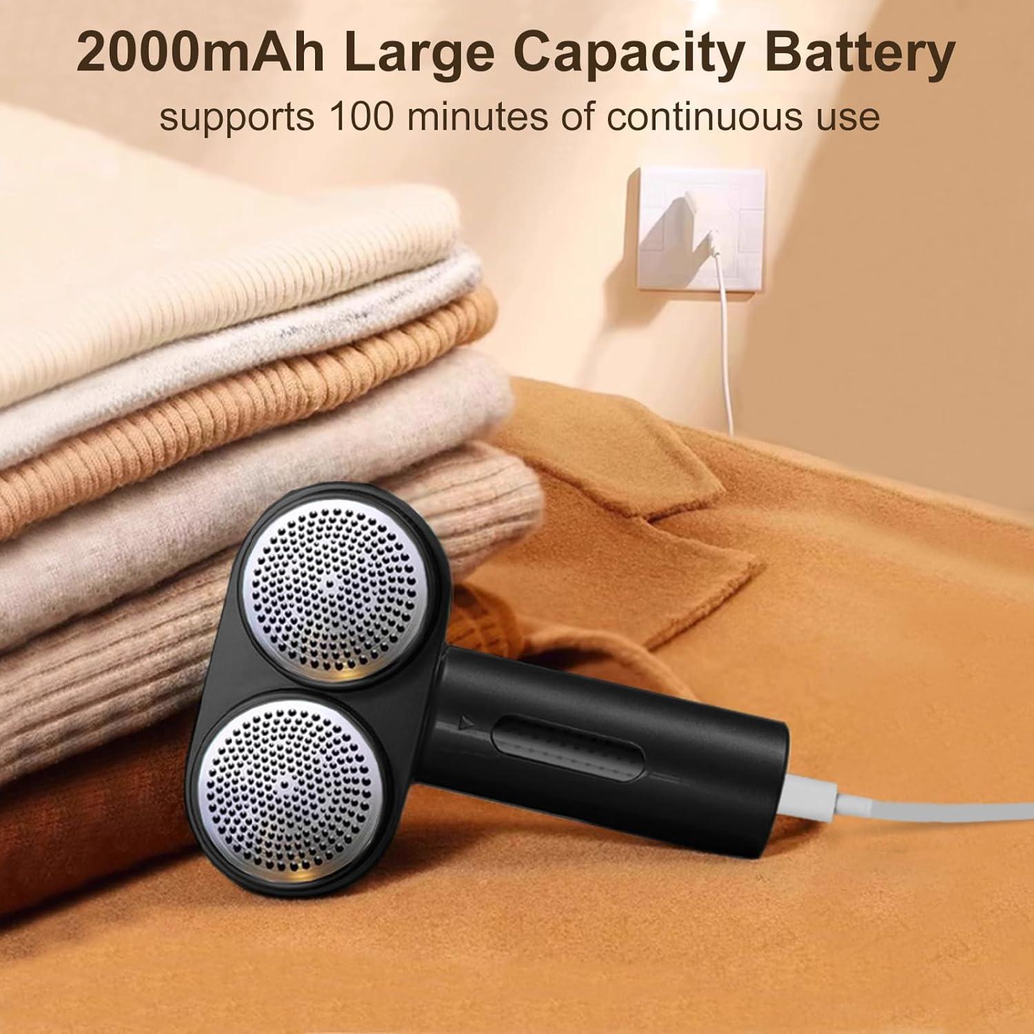 Raspador de Pelusa Eléctrico Handzee Negro - 2 Velocidades, 6 Cuchillas