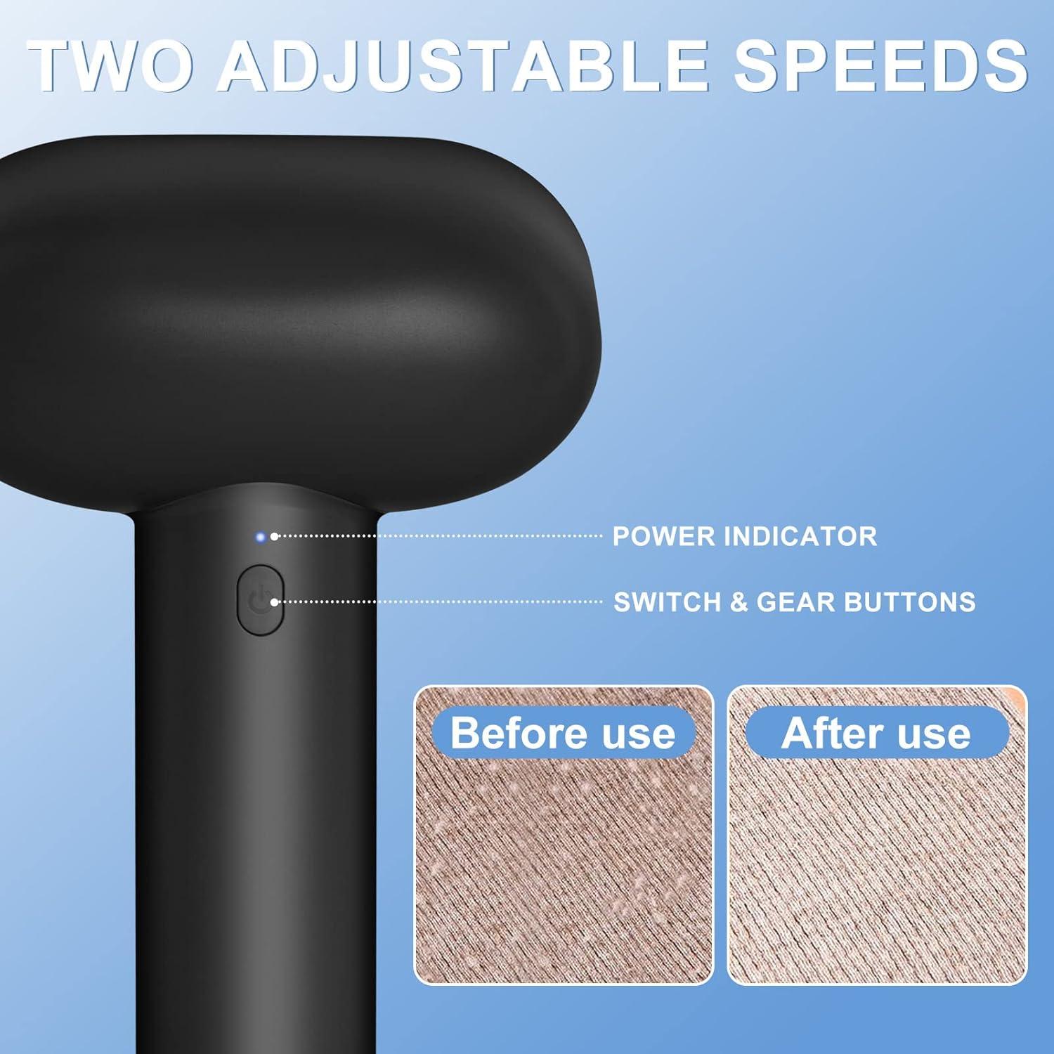 Raspador de Pelusa Eléctrico Handzee Negro - 2 Velocidades, 6 Cuchillas