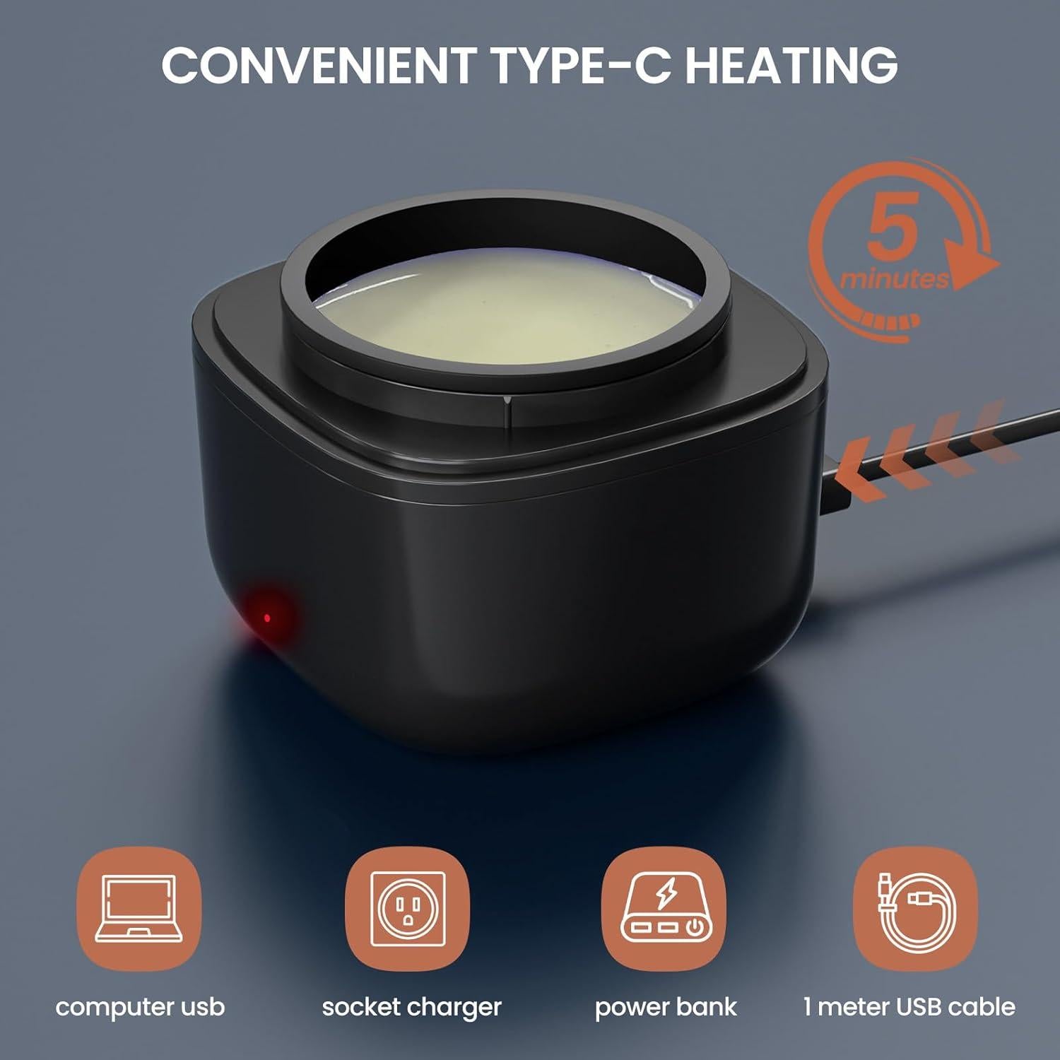 Kit de Cera para Nariz AUZEAL con 100g, 40 Palitos, USB