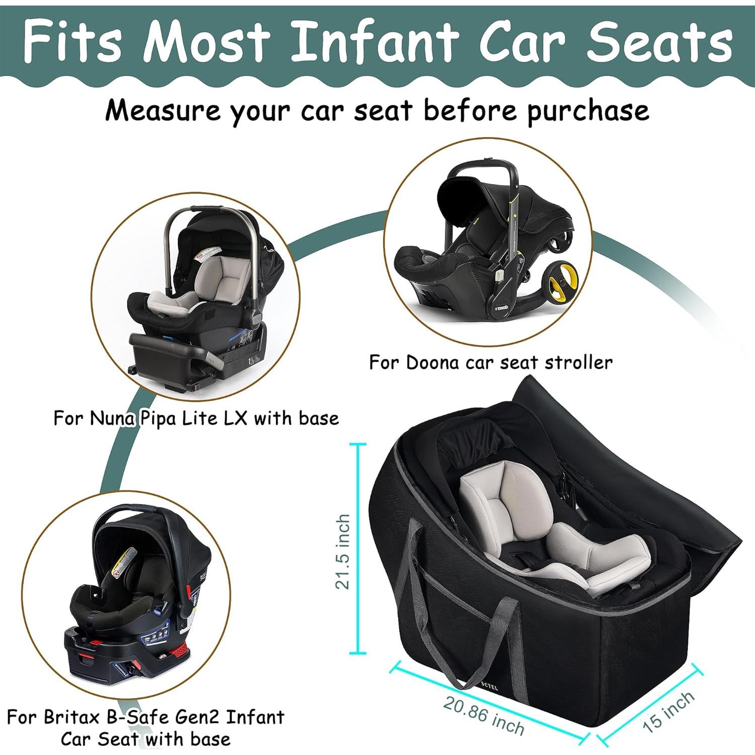 Bolsa de Viaje Acolchada SCTEL para Asiento de Auto Nuna Pipa