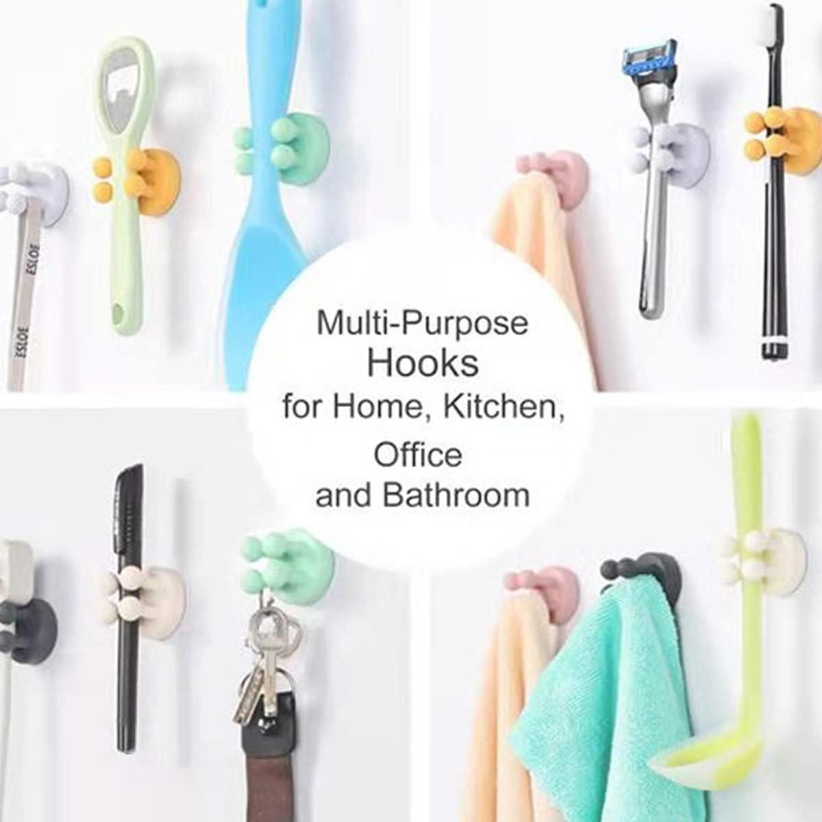 Soporte de Cepillos de Dientes Abamabby 4 Pcs Negro Silicona