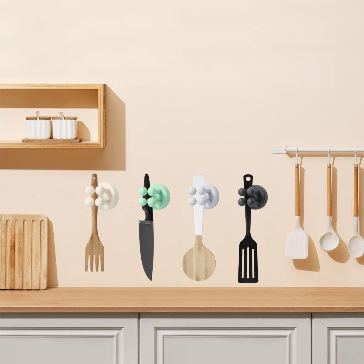 Soporte de Cepillos de Dientes Abamabby 4 Pcs Negro Silicona