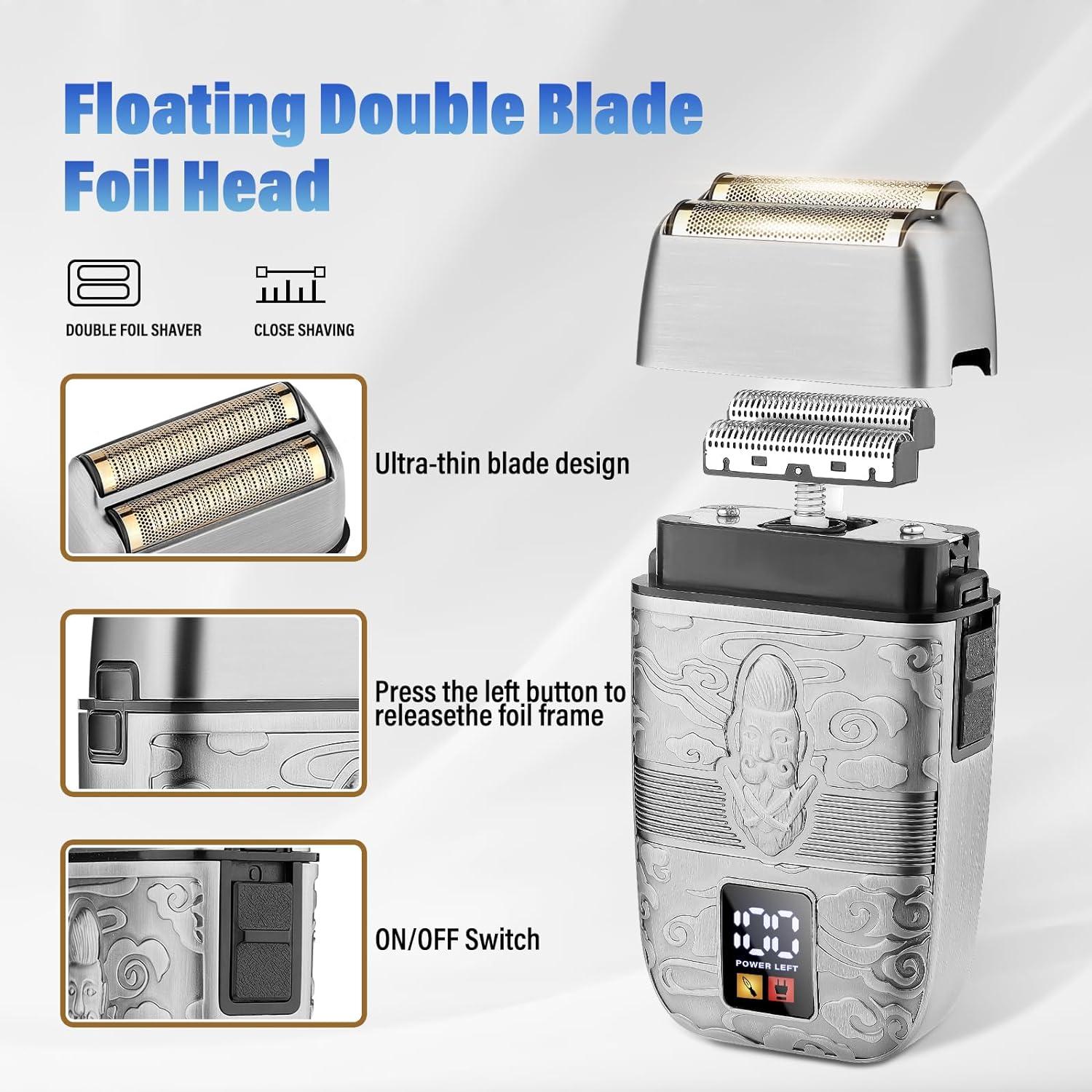 Cortadora de Cabello Saoilli 933 Plata con Batería y Peines