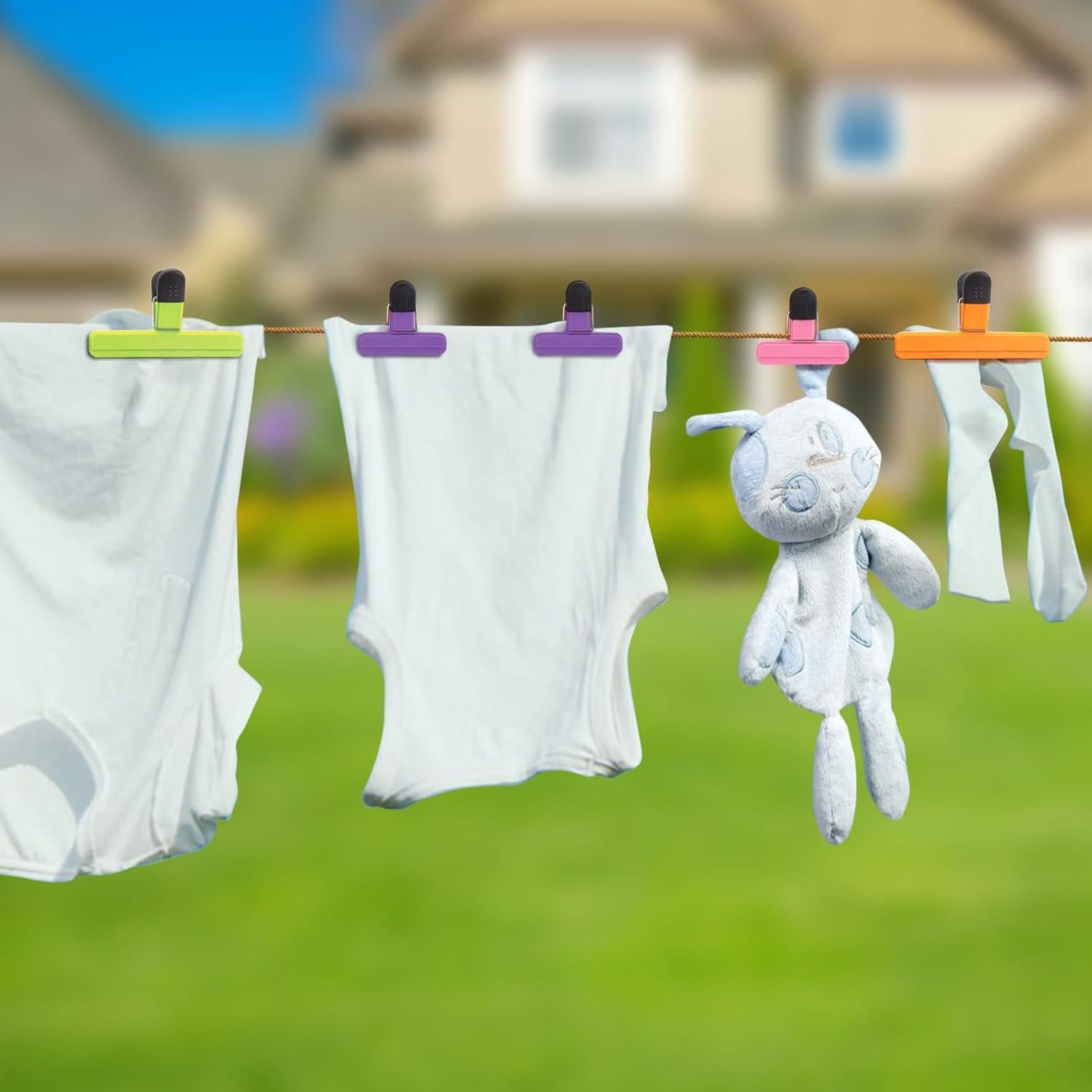 6 Clips Grandes para Bolsas de Alimentos EWOID Multicolor