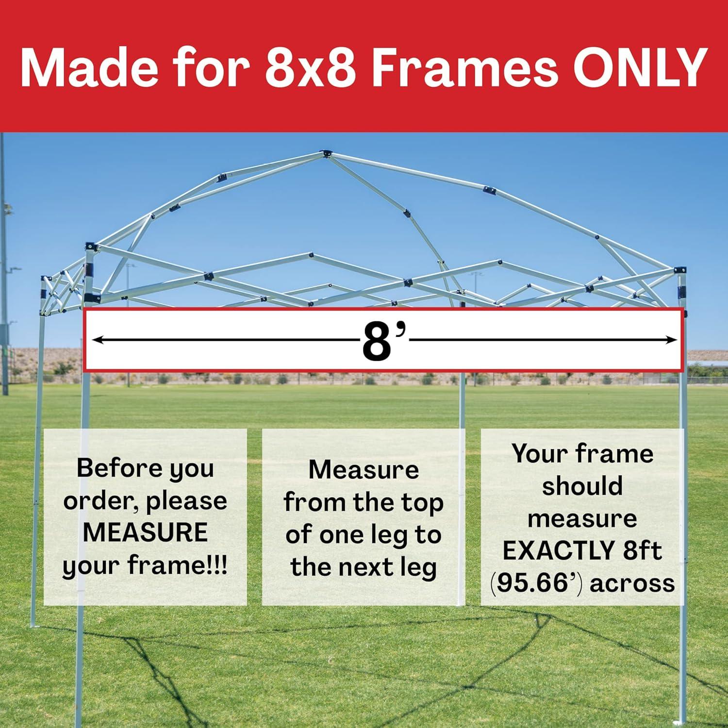 Cubierta de Toldo Pop Up 8x8 Breezy Azul Resistente al Agua