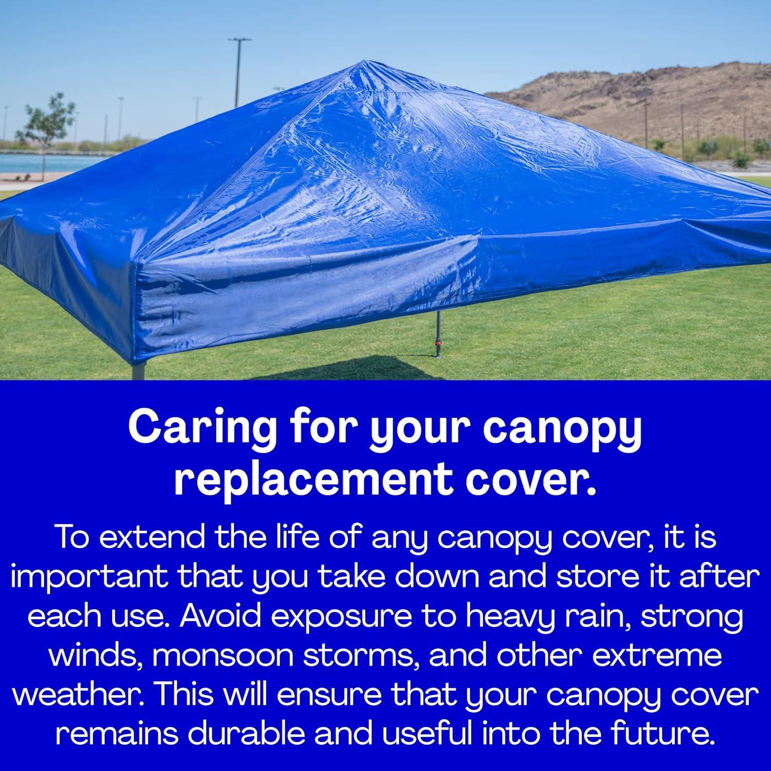 Cubierta de Toldo Pop Up 8x8 Breezy Azul Resistente al Agua