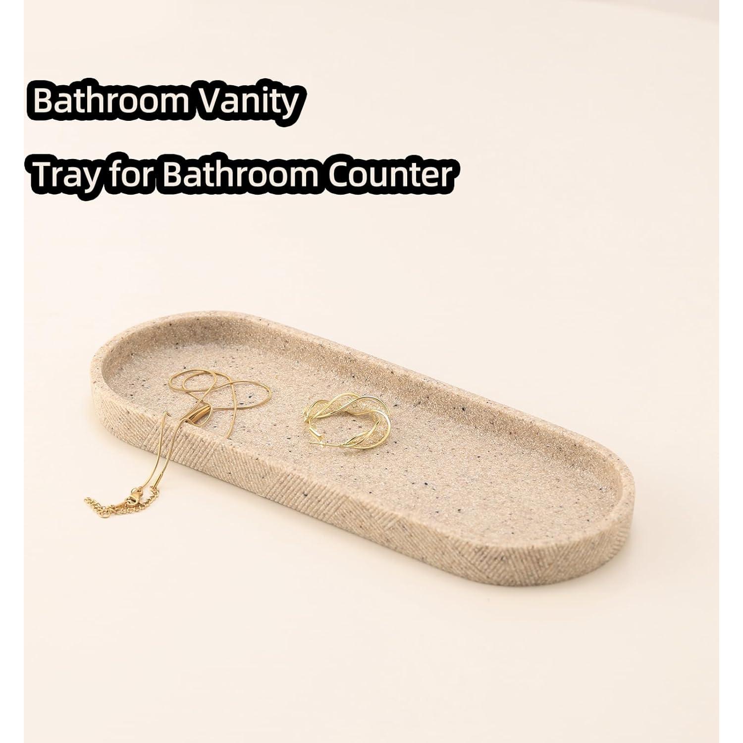 Juego de Accesorios de Baño Haocoott 4 Piezas Beige