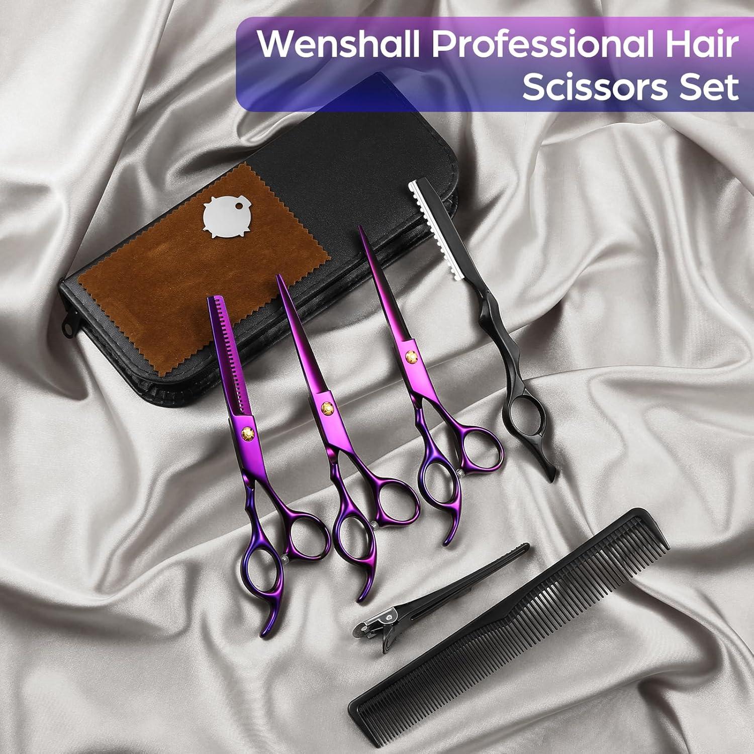 Tijeras de Cabello Wenshall 17.5 cm Profesionales Púrpura