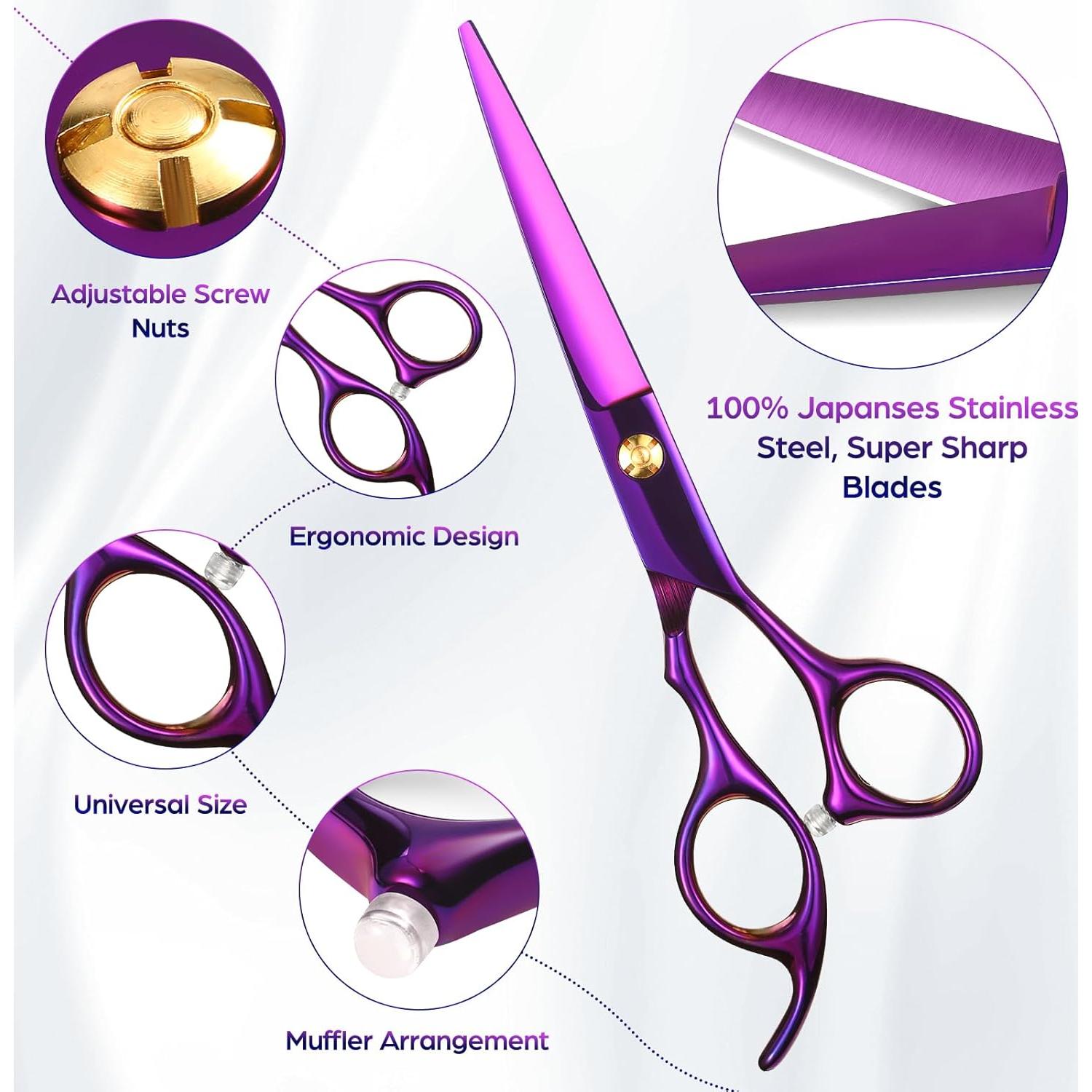 Tijeras de Cabello Wenshall 17.5 cm Profesionales Púrpura