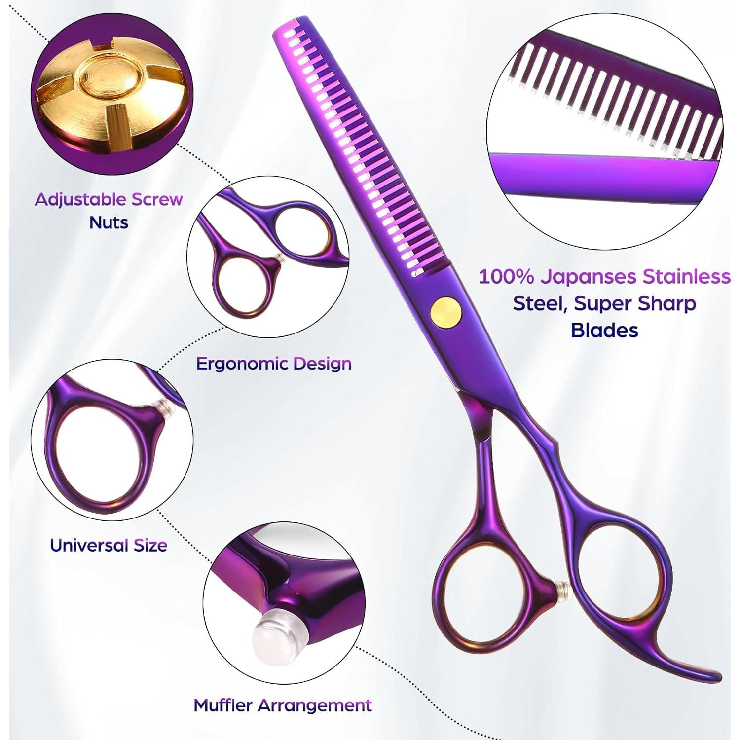 Tijeras de Cabello Wenshall 17.5 cm Profesionales Púrpura