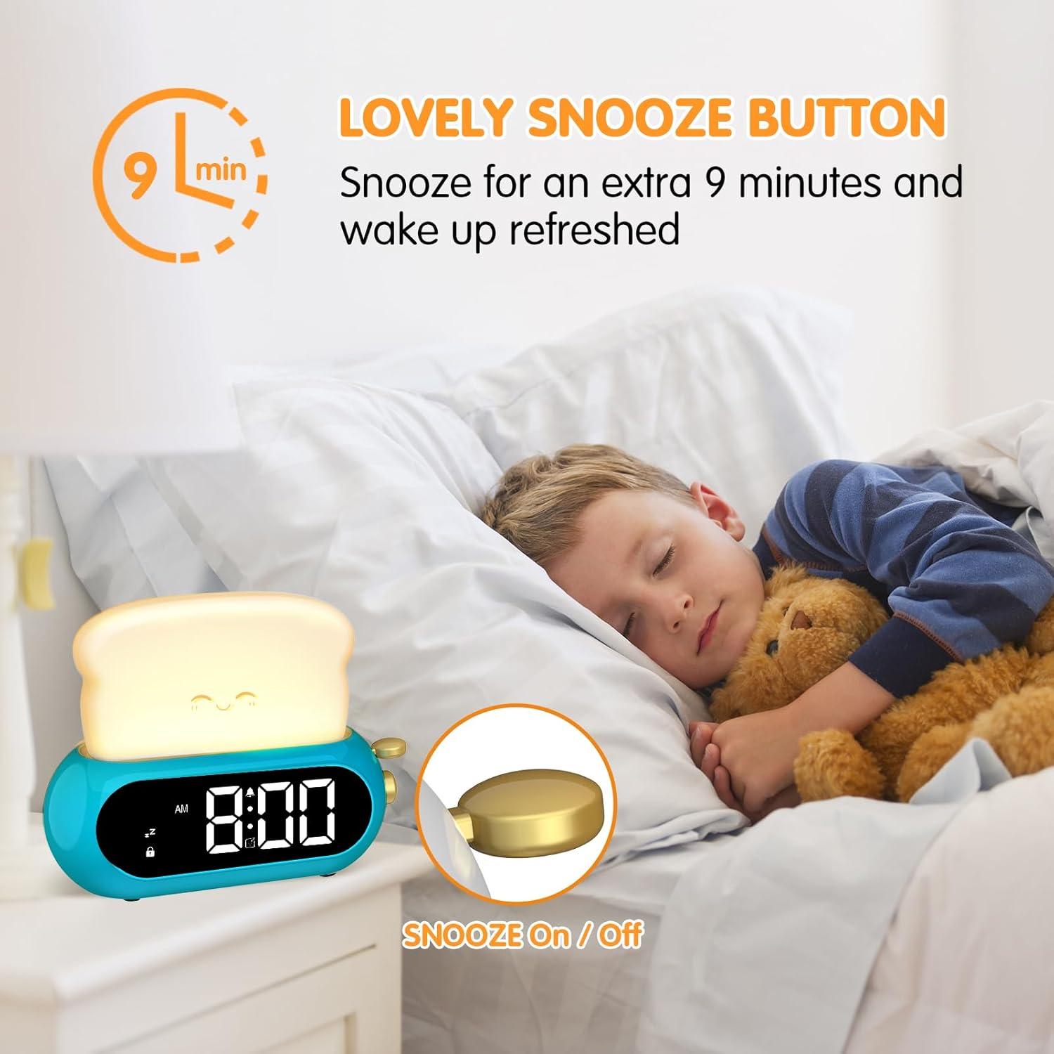 Reloj Despertador Digital Netzu K028B para Niños Azul