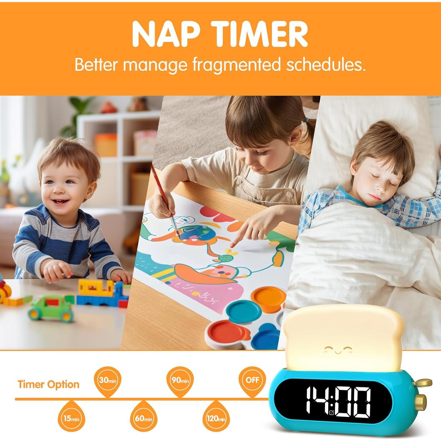 Reloj Despertador Digital Netzu K028B para Niños Azul
