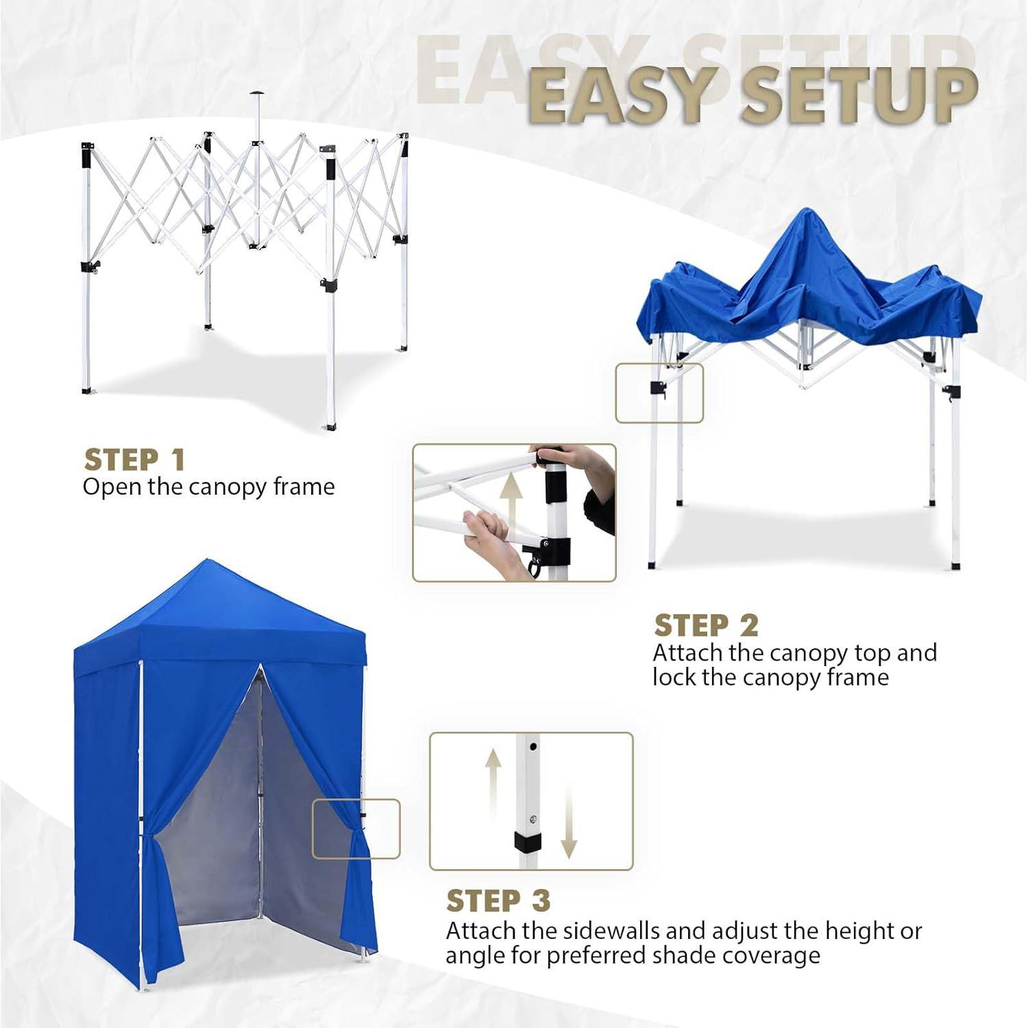 Carpa Instantánea EAGLE PEAK 150x150 cm Azul para 2-3 Personas