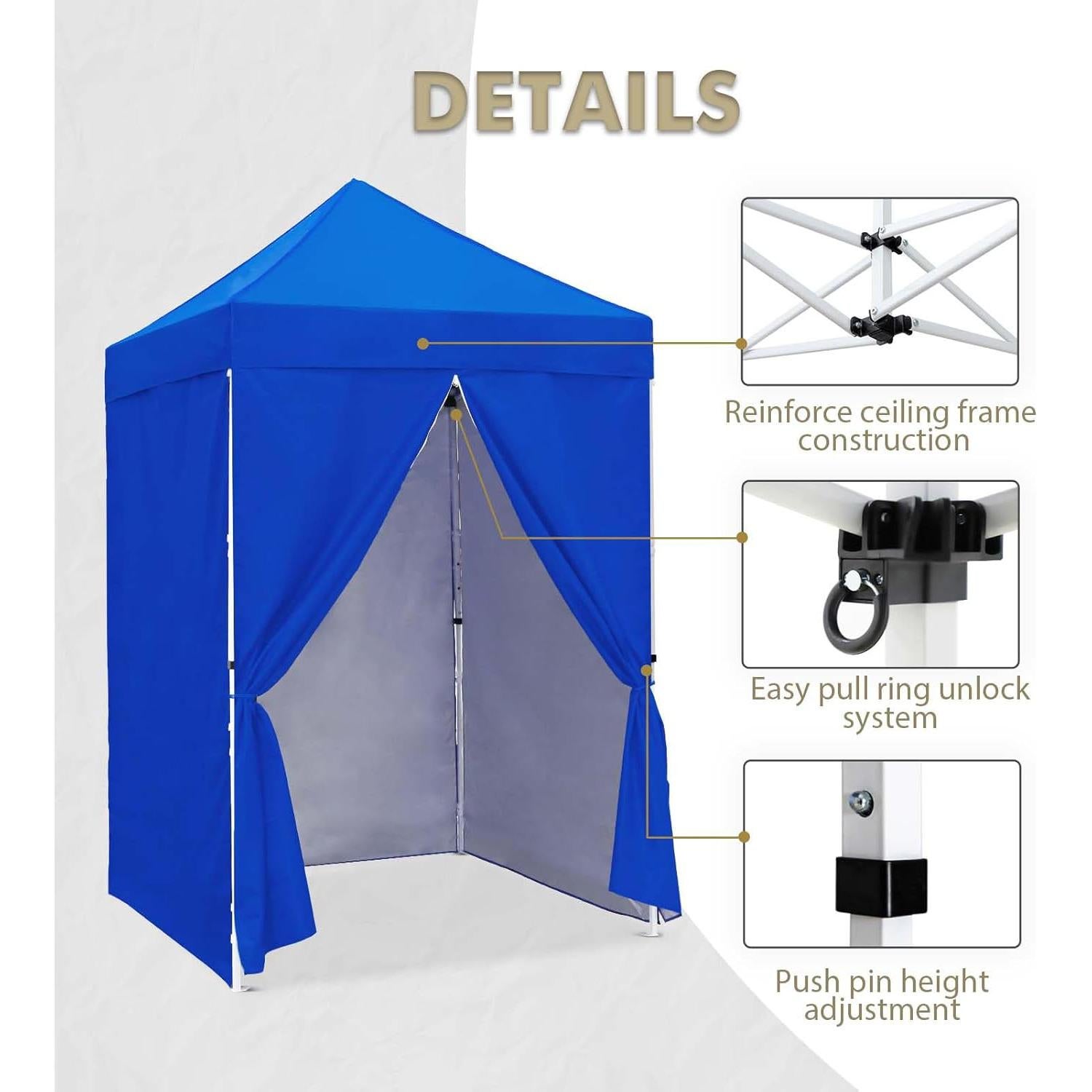 Carpa Instantánea EAGLE PEAK 150x150 cm Azul para 2-3 Personas