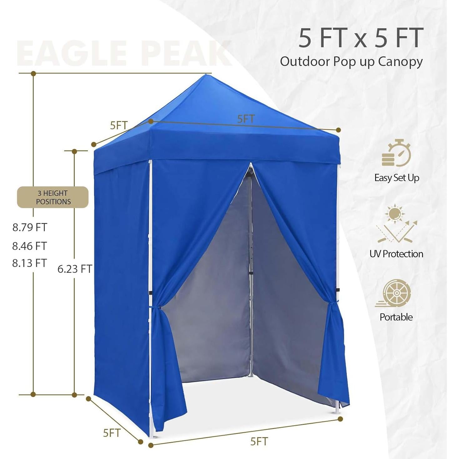 Carpa Instantánea EAGLE PEAK 150x150 cm Azul para 2-3 Personas