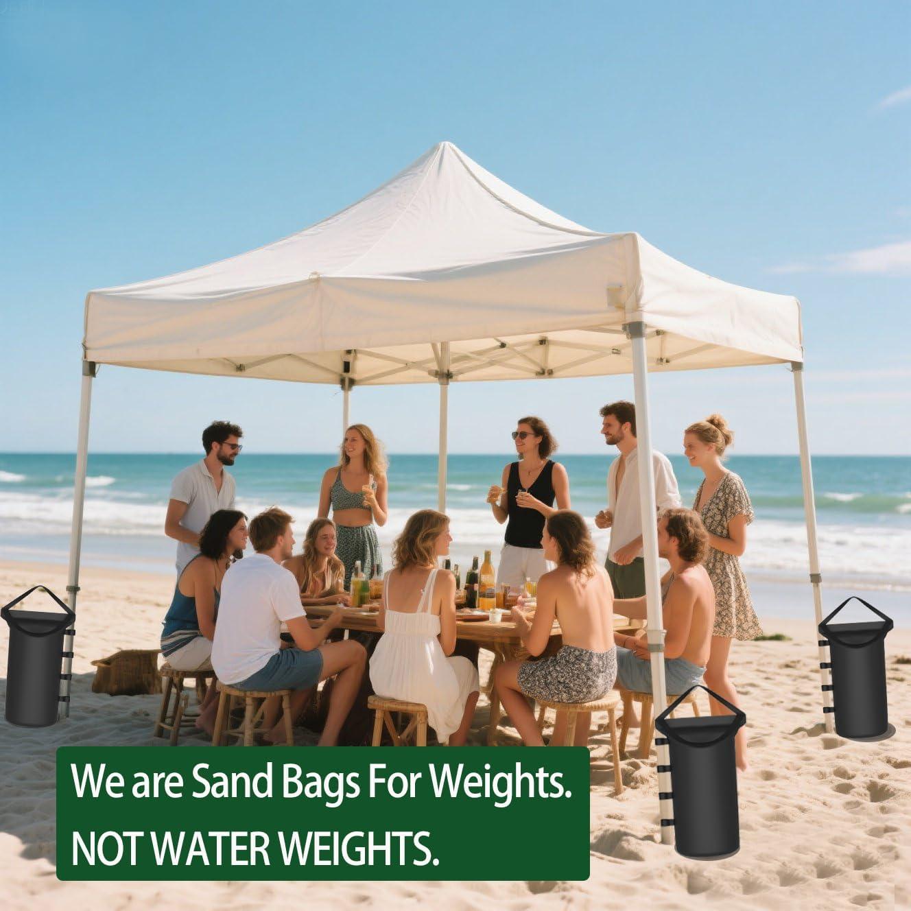 Conjunto de 4 bolsas de arena Inntop para peso de carpa 90.72kg