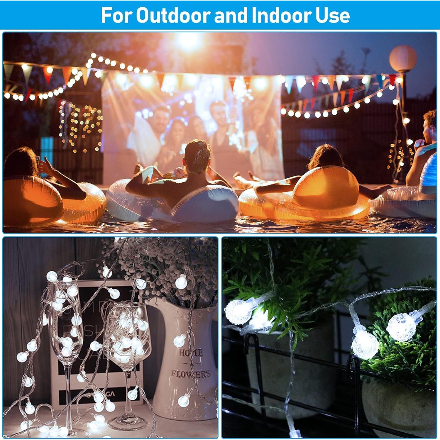 Luces de Cadena Exteriores a Batería Ryblgled 10M 100LED IP65