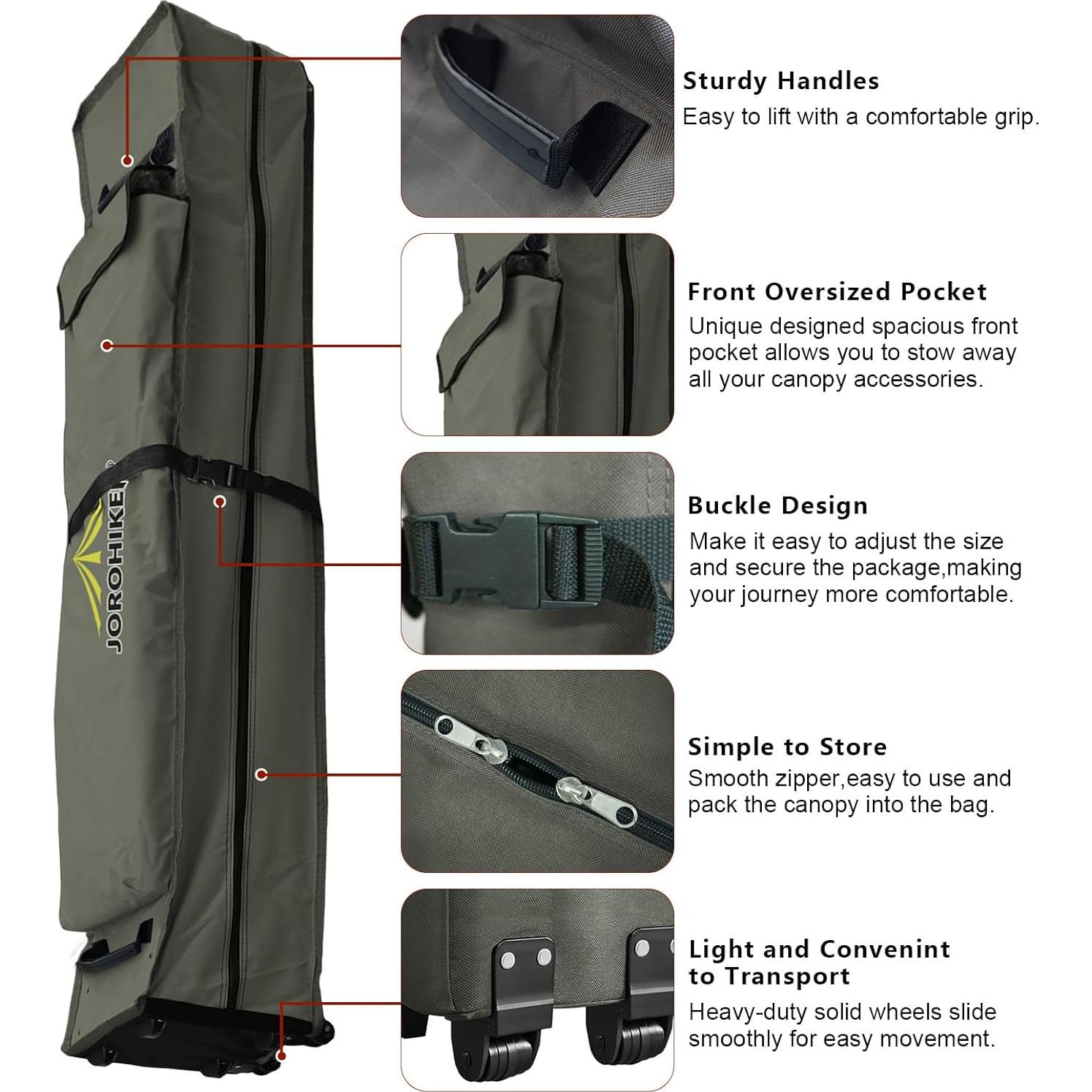 Bolsa de Transporte con Ruedas Jorohiker para Carpa 10x10