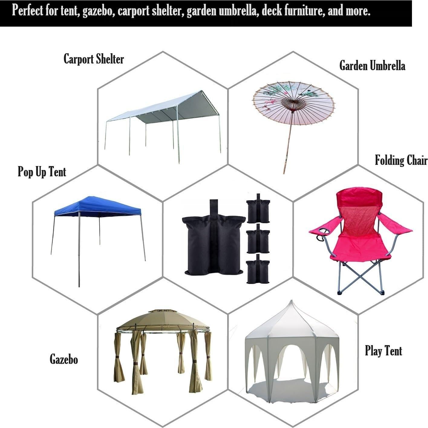 Paquete de 12 bolsas de peso para carpa WPIC - Grande