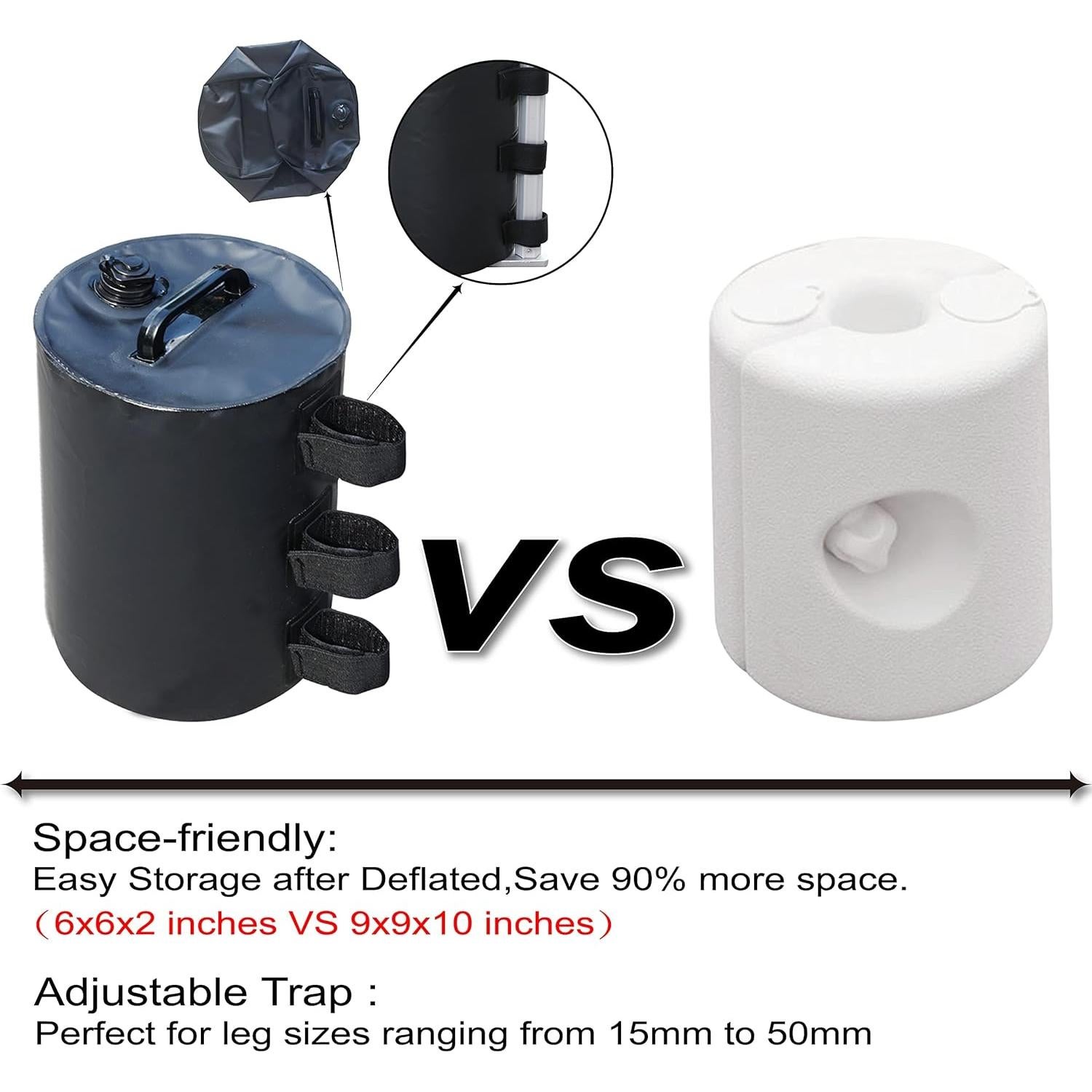 Bolsa de Pesas para Carpa de Agua ABCCANOPY 10L Negra