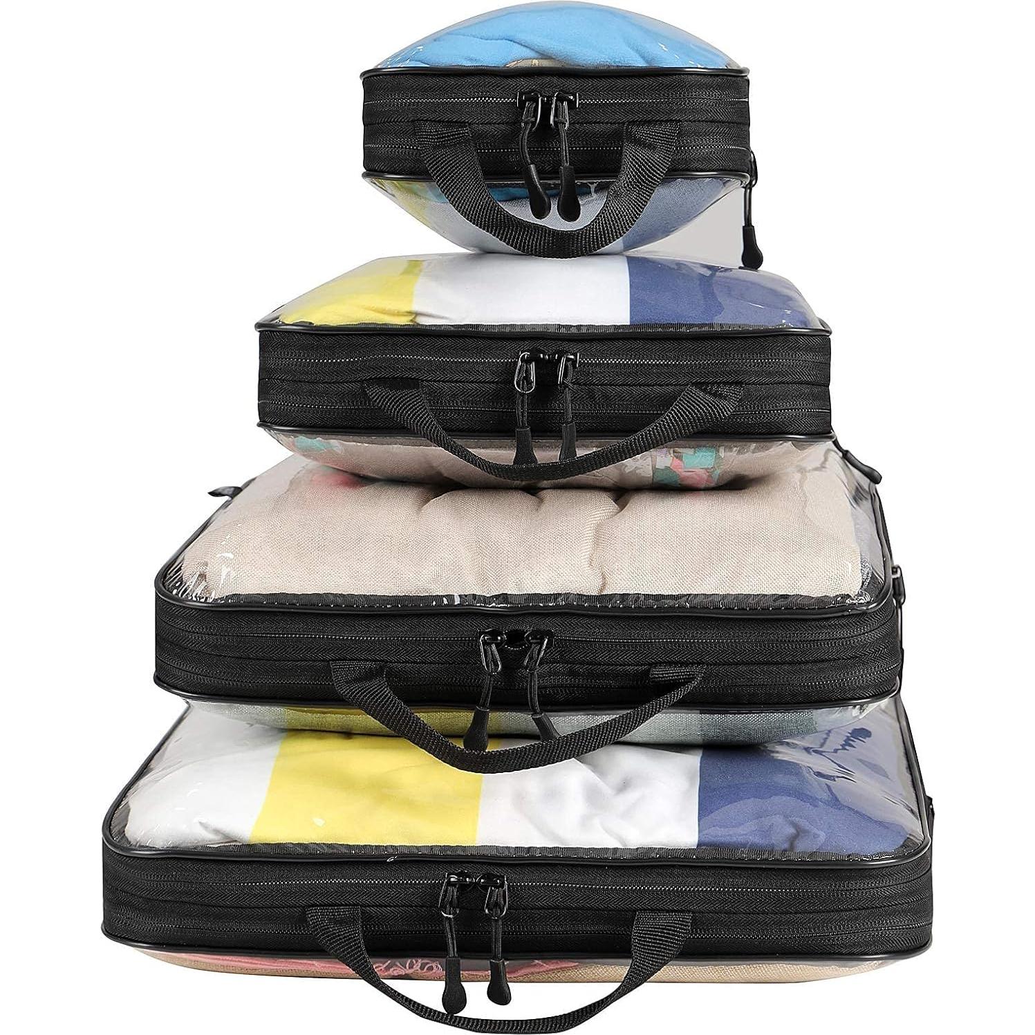 Cubos de Compresión Transparentes BAGAIL 4 Set 38x28 cm