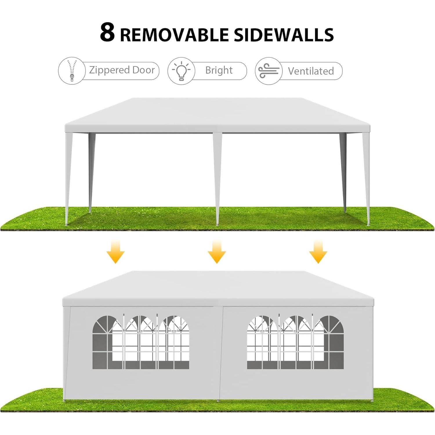 Carpa de Fiesta BBuy 6 Paredes 10x20 pies Impermeable