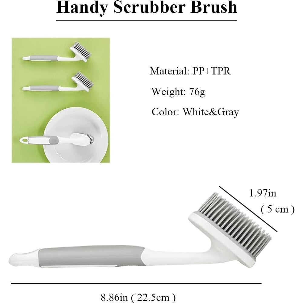 Cepillo de Silicona AMORBASE con Raspador para Platos y Verduras