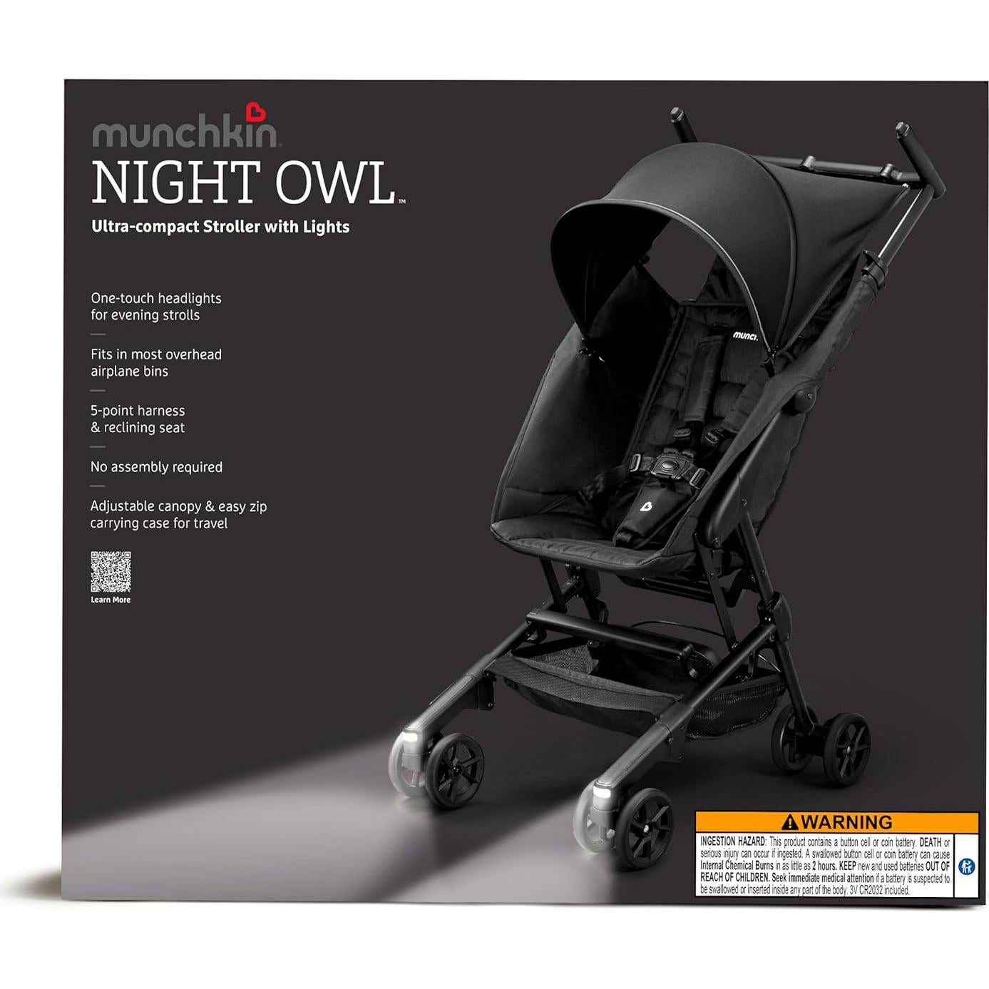 Carrito de Viaje Munchkin Night Owl Compacto con Luces