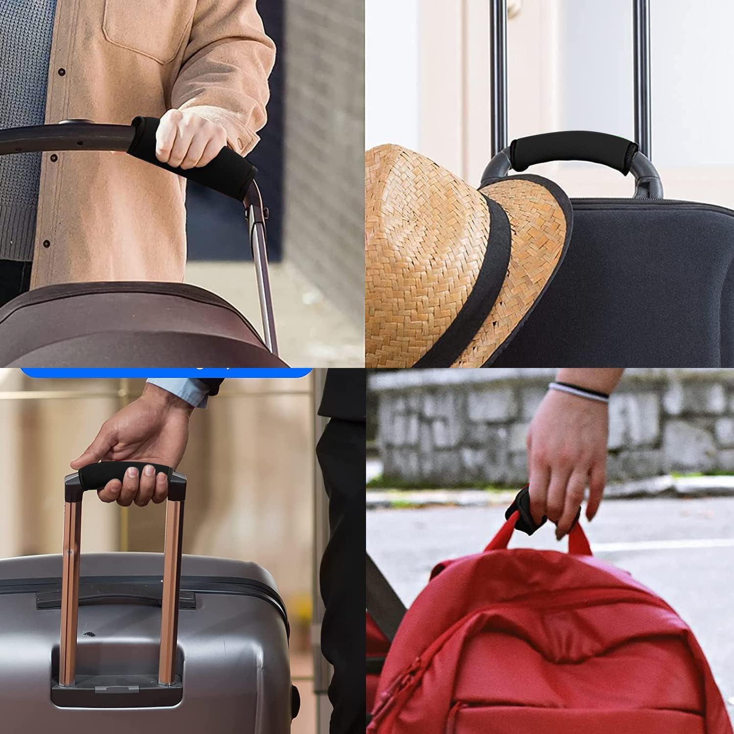 2 Fundas para Asa de Equipaje Jcpmcxs Neopreno Negro 14.5x15.5 cm