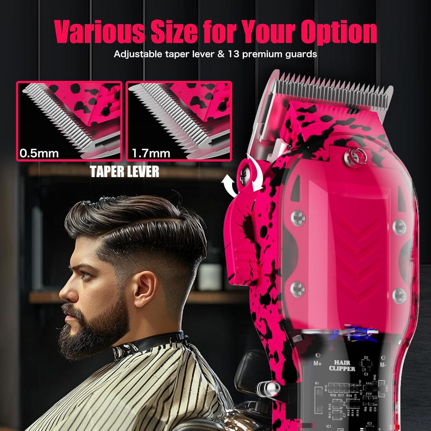 Cortadora de Cabello Tuanchuanrp Rosa Inalámbrica con LED