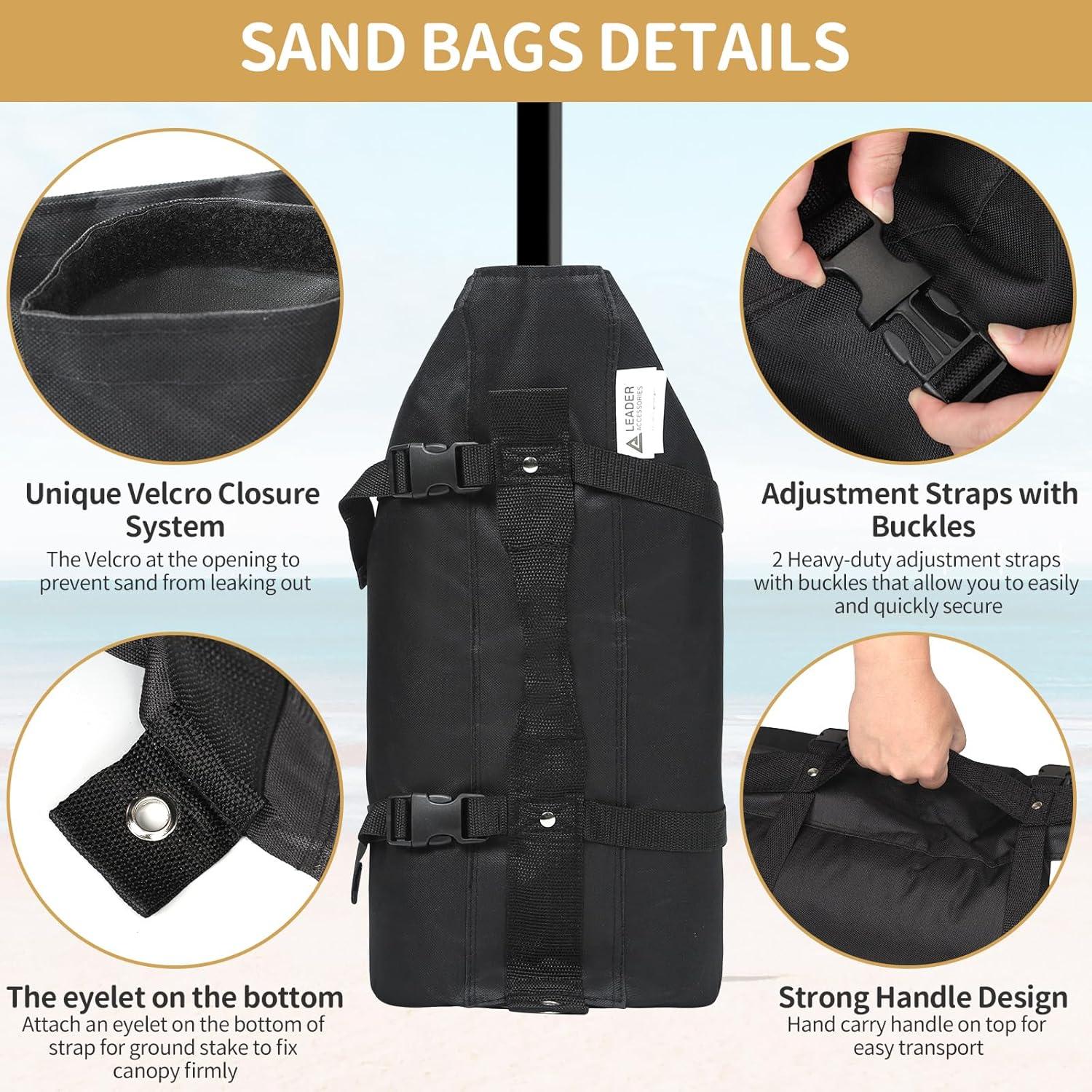 Juego de 4 Bolsas de Arena para Carpa Leader Accessories