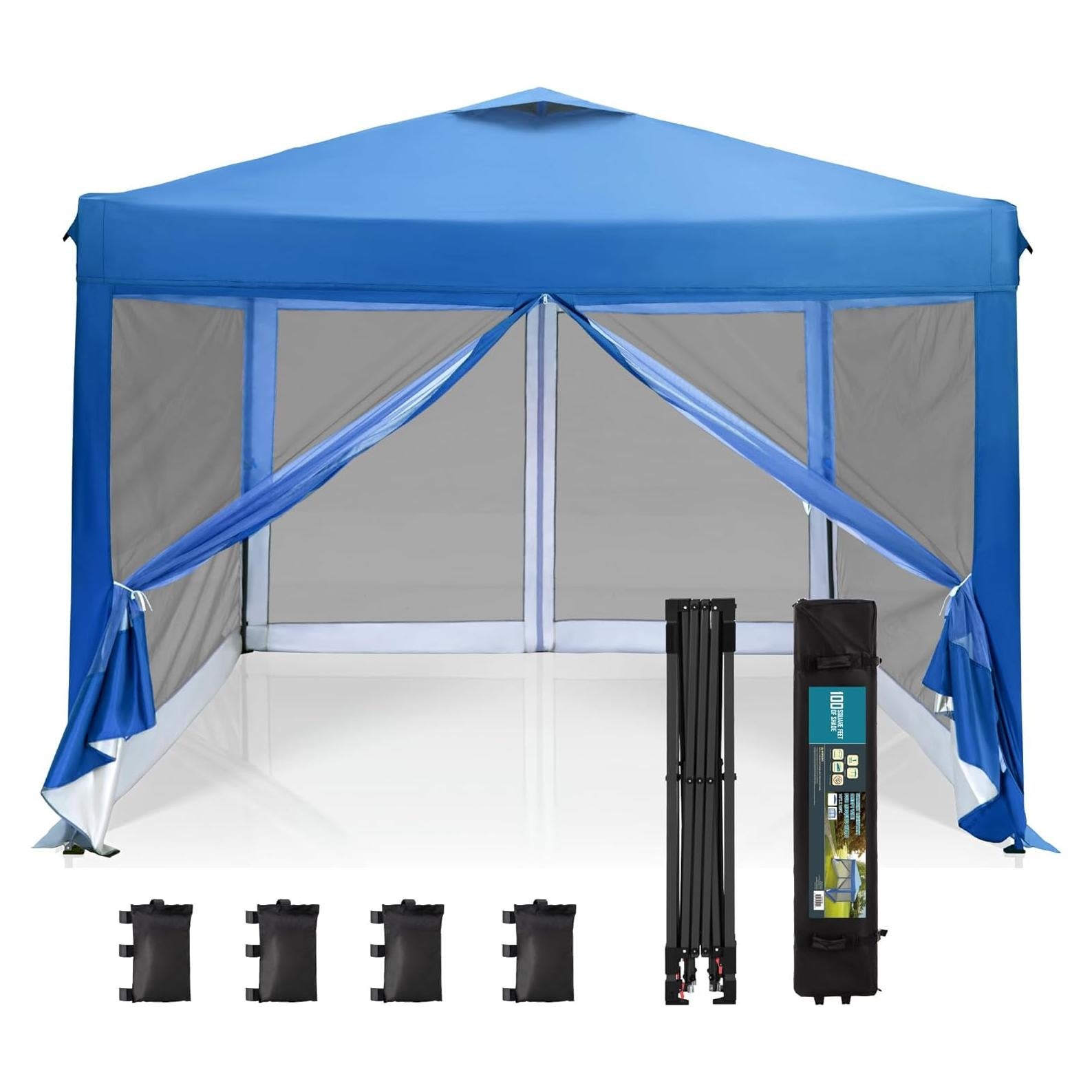 Carpa Plegable Sophia & William 3.05x3.05m con Malla Azul
