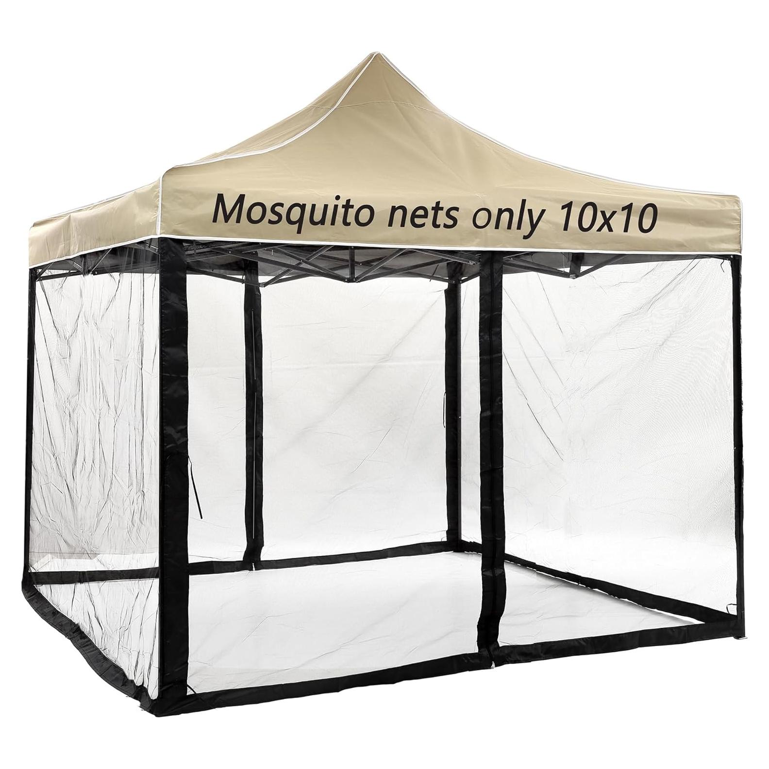 Mosquitero de Reemplazo SOOSPE-MZ para Gazebo 10x10 Negro