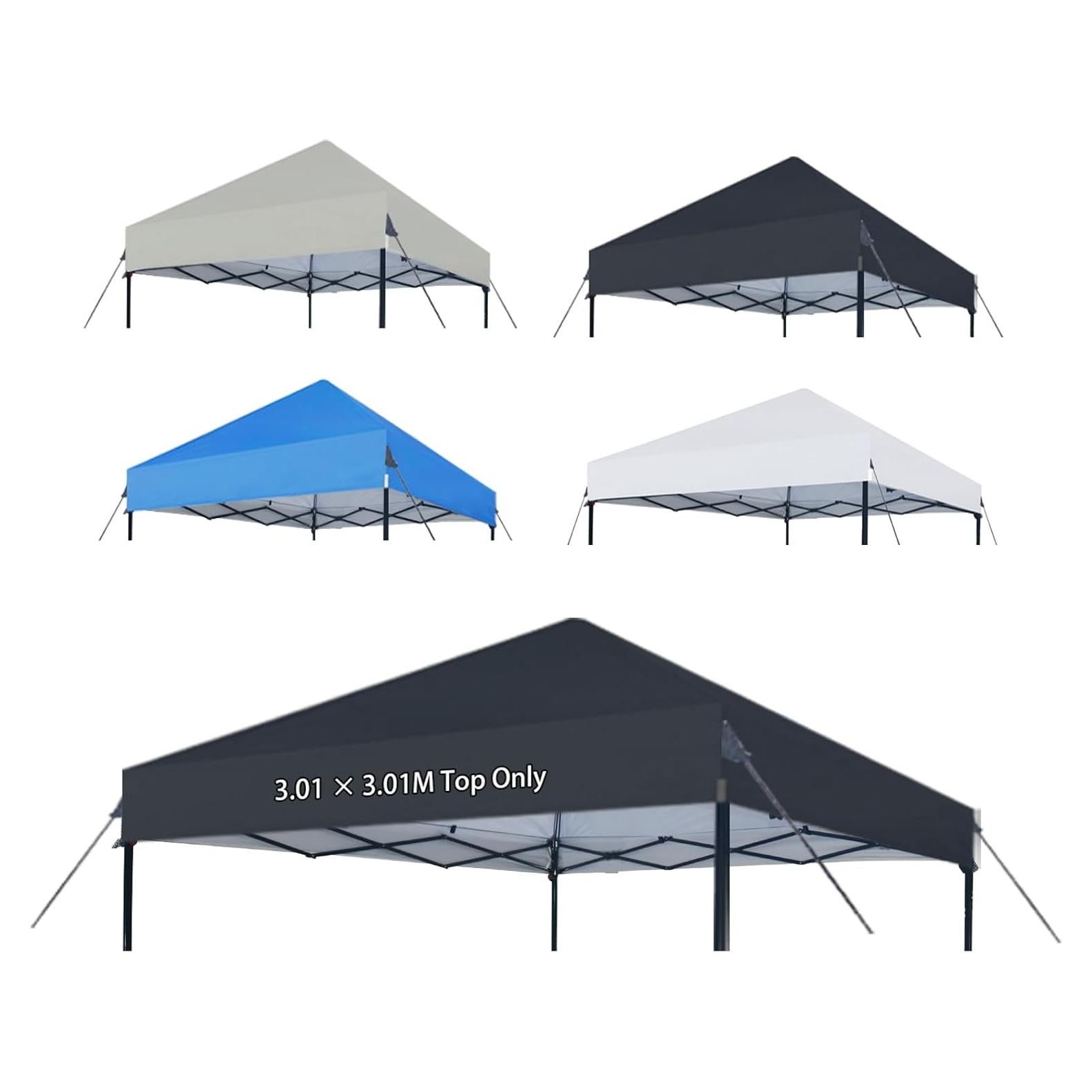 Cubierta de Techo Joramoy 300x300cm Impermeable UV Negro