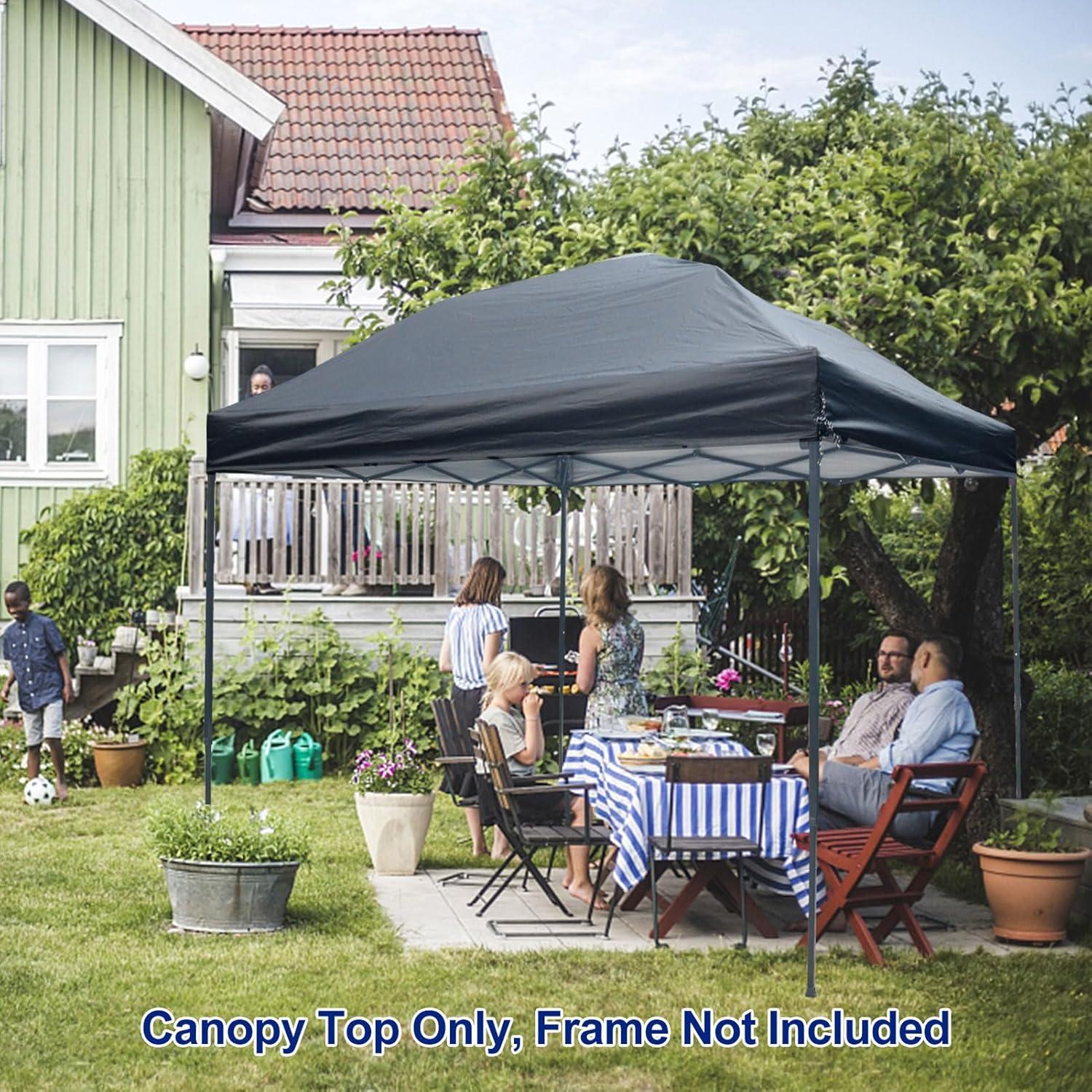 Cubierta de Techo Joramoy 300x300cm Impermeable UV Negro