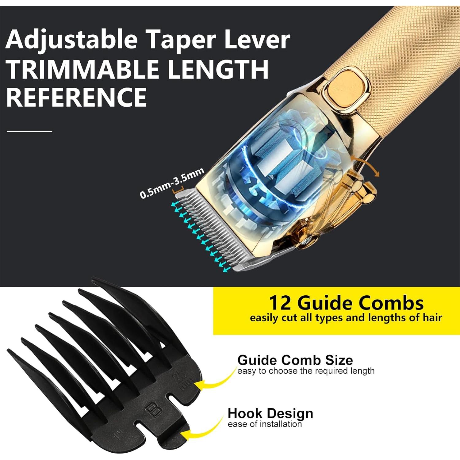 Cortadora de Cabello Profesional Adaife Oro 10W Inalámbrica