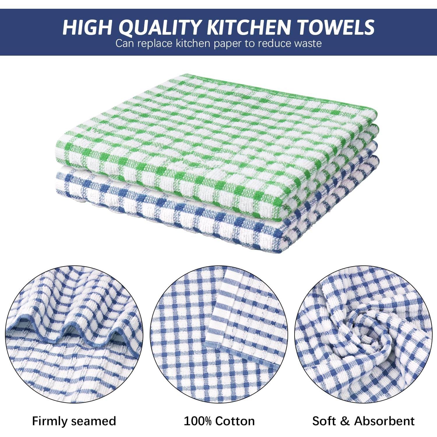 Trapos de Cocina Nialnant 8 Pcs 100% Algodón 28x28 cm