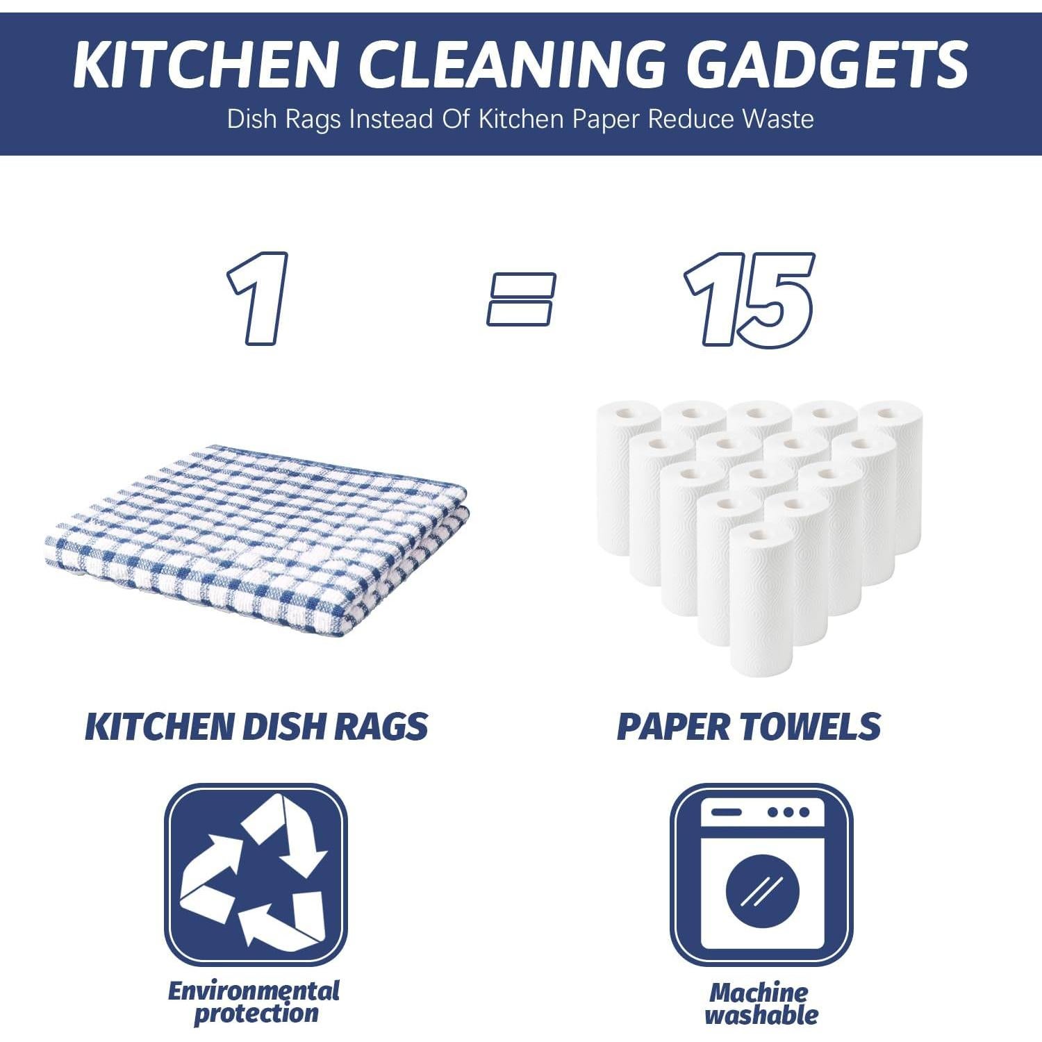 Trapos de Cocina Nialnant 8 Pcs 100% Algodón 28x28 cm