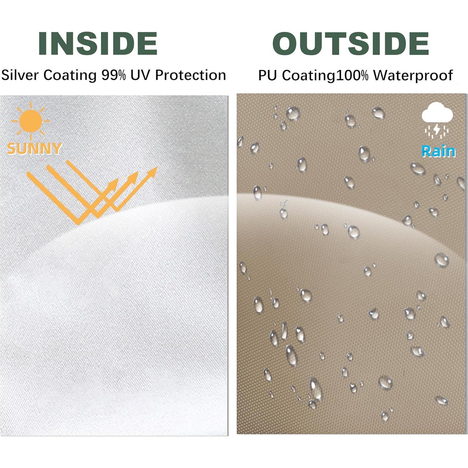 Cubierta de Reemplazo Canopy JANCANOPY 10x10 Caqui con Ventilación