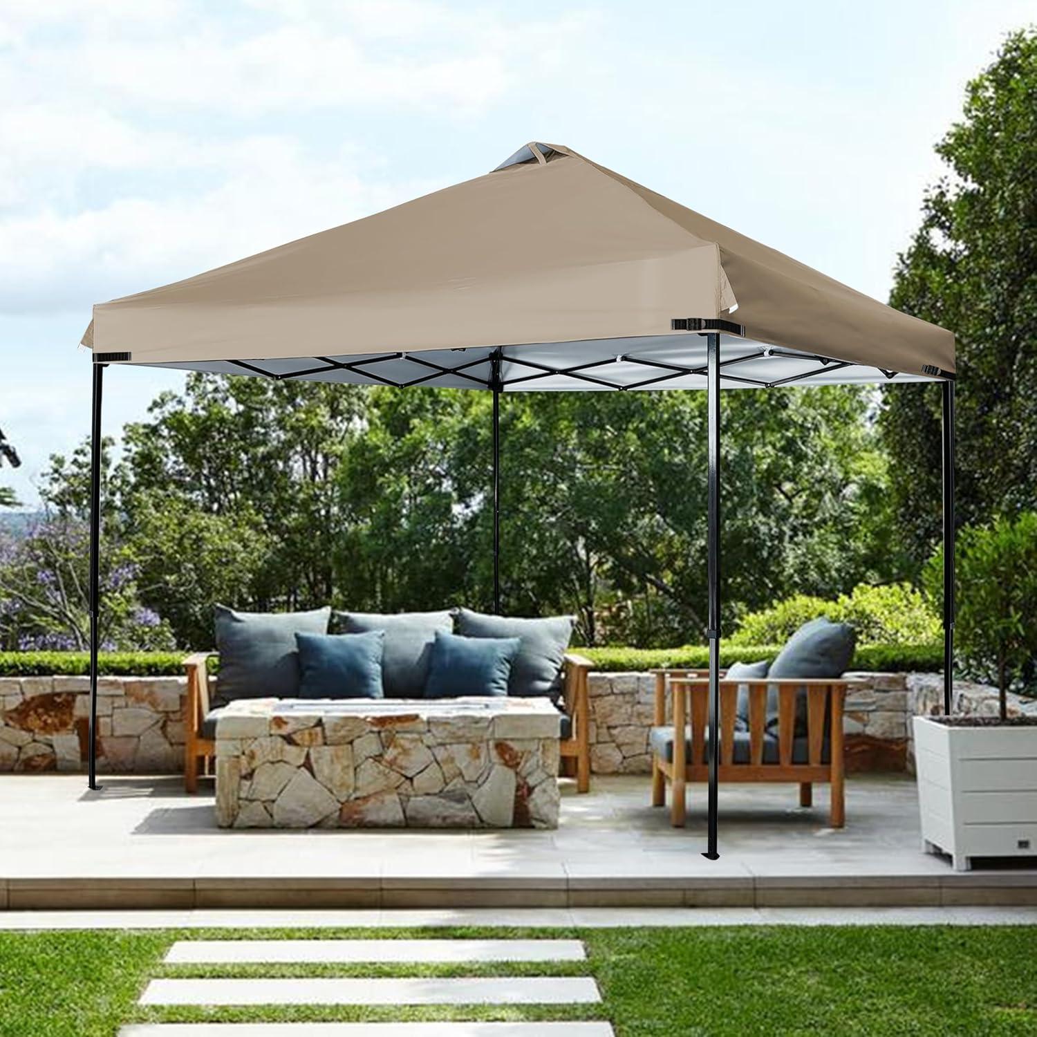 Cubierta de Reemplazo Canopy JANCANOPY 10x10 Caqui con Ventilación