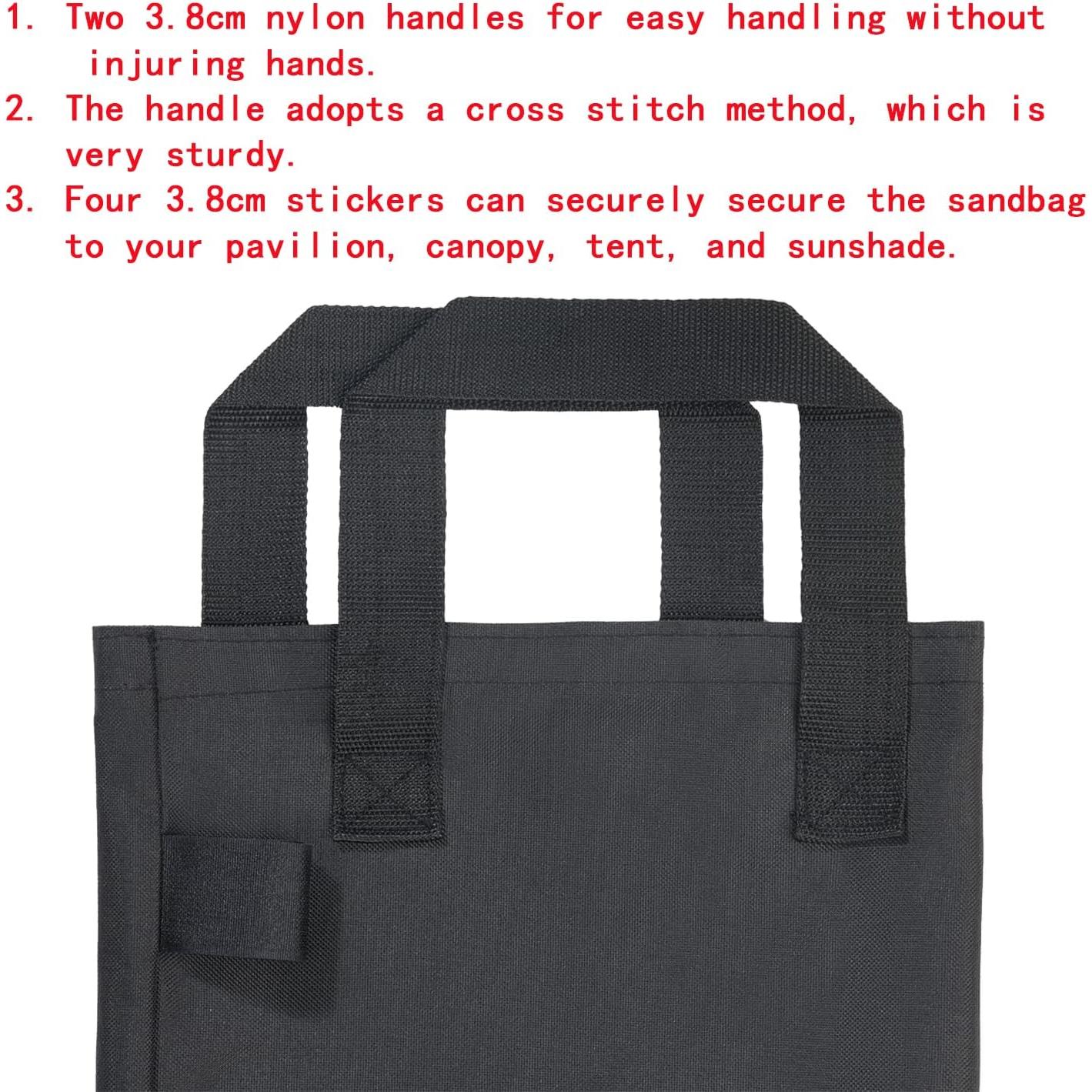 Bolsas de peso para toldo CACTIYE, 6 unidades, 20x50 cm, Negro