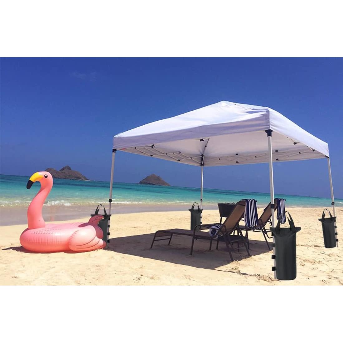 Bolsas de peso para toldo CACTIYE, 6 unidades, 20x50 cm, Negro